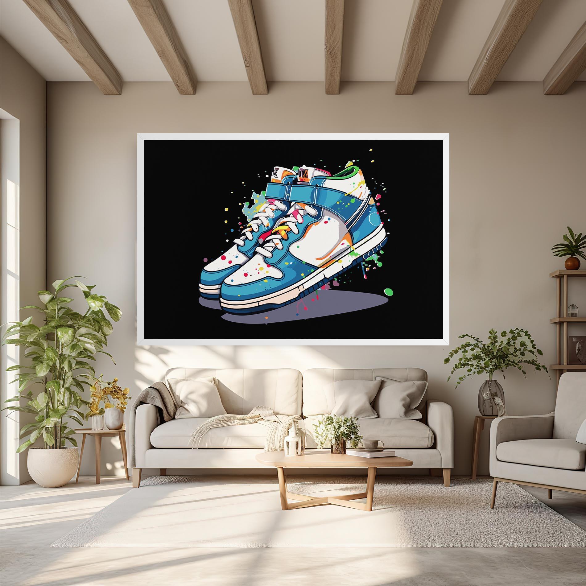 Leinwandbild Shoes Splash Color mockup 6