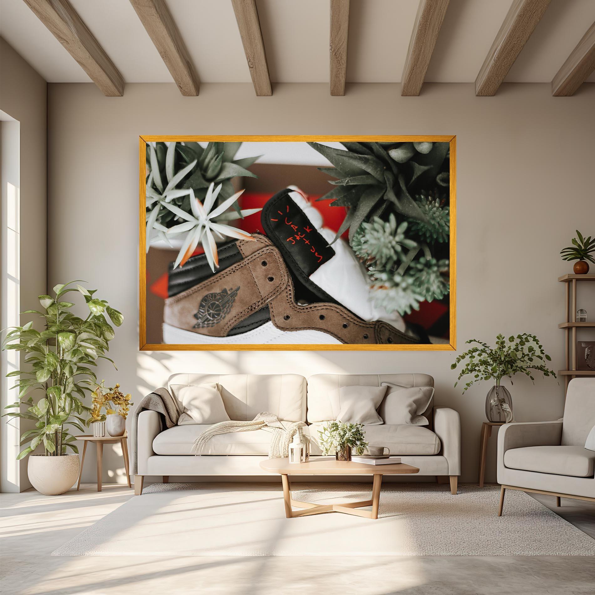 Leinwandbild Brown Air Jordan mockup 6