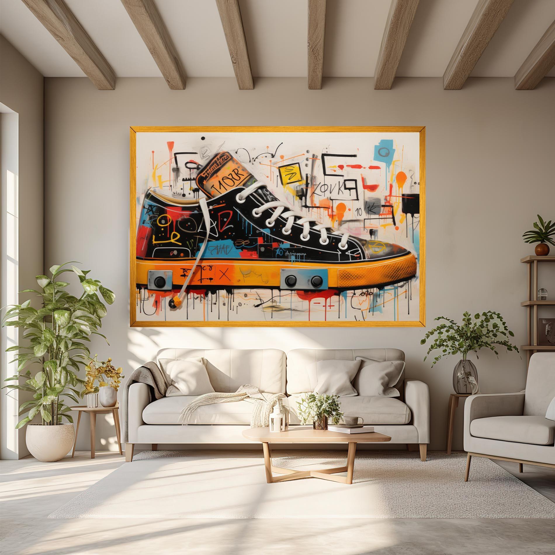 Leinwandbild Teenager Sneakers mockup 6