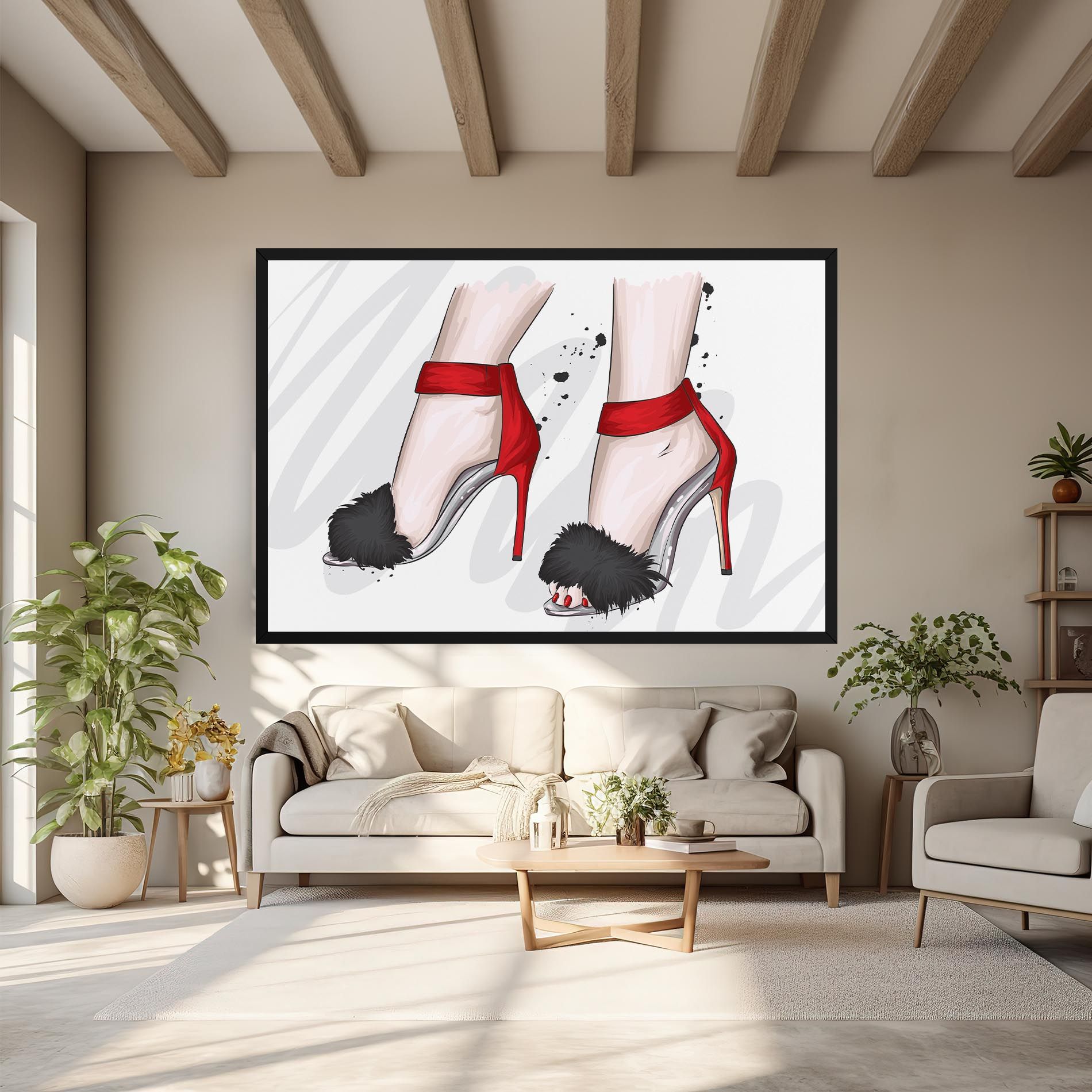 Black Red Heels mockup 6