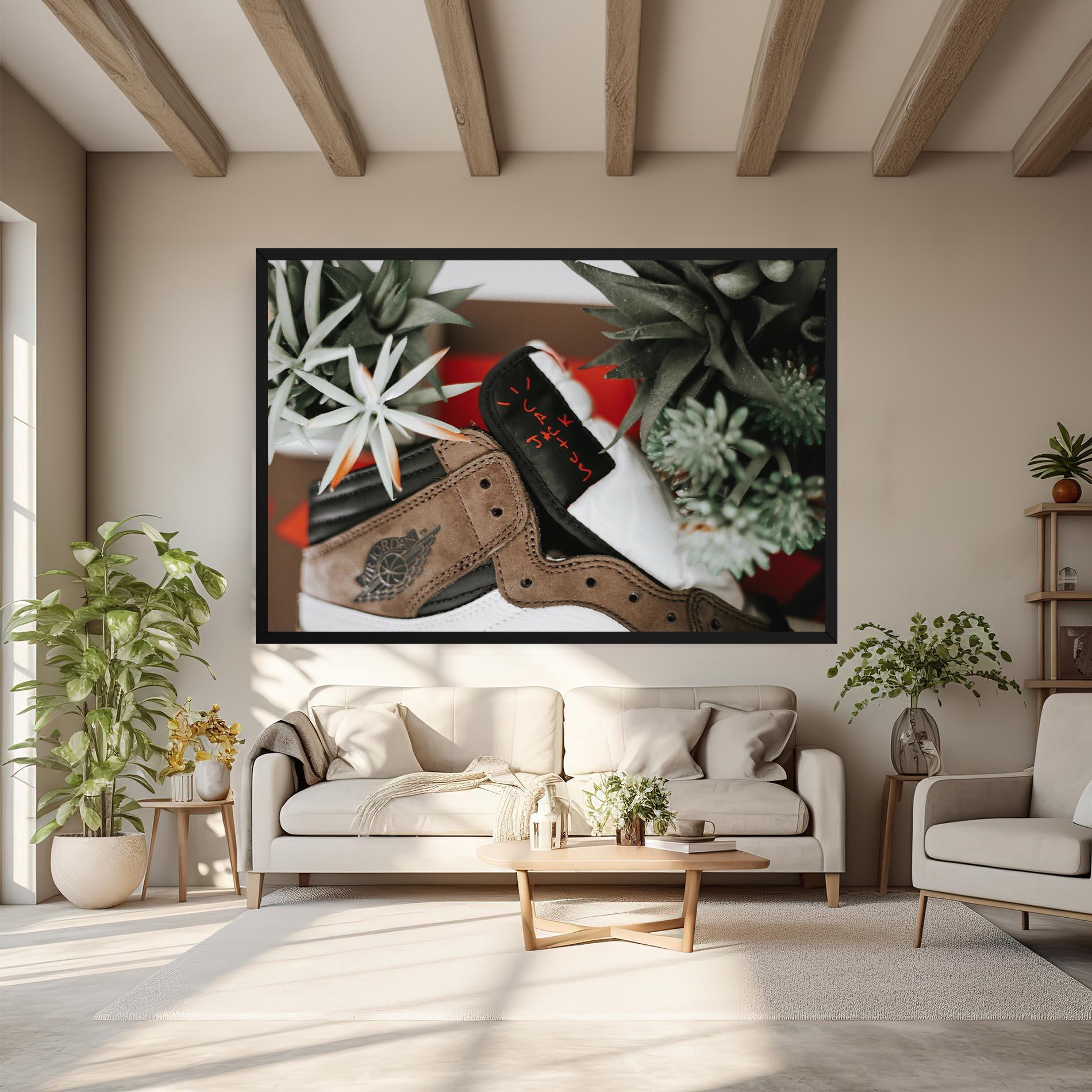 Leinwandbild Brown Air Jordan mockup 6