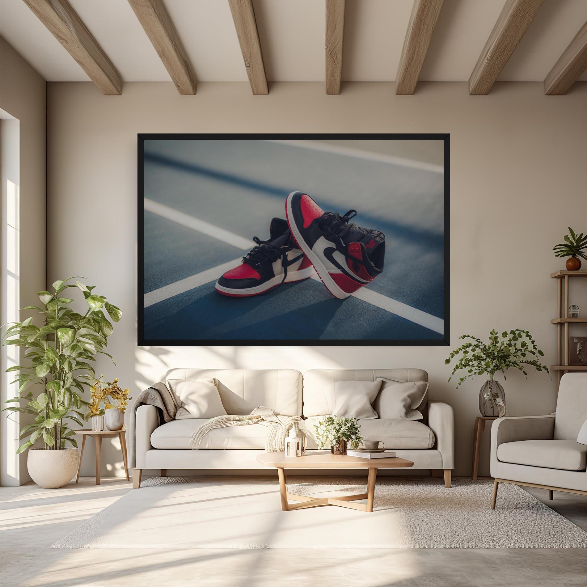 Leinwandbild Cool Nike Red Jordan Air mockup 6