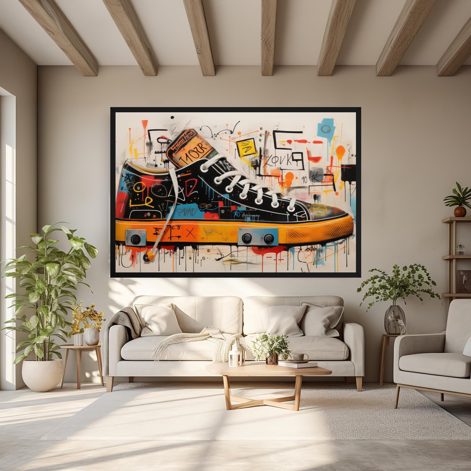 Leinwandbild Teenager Sneakers mockup 6