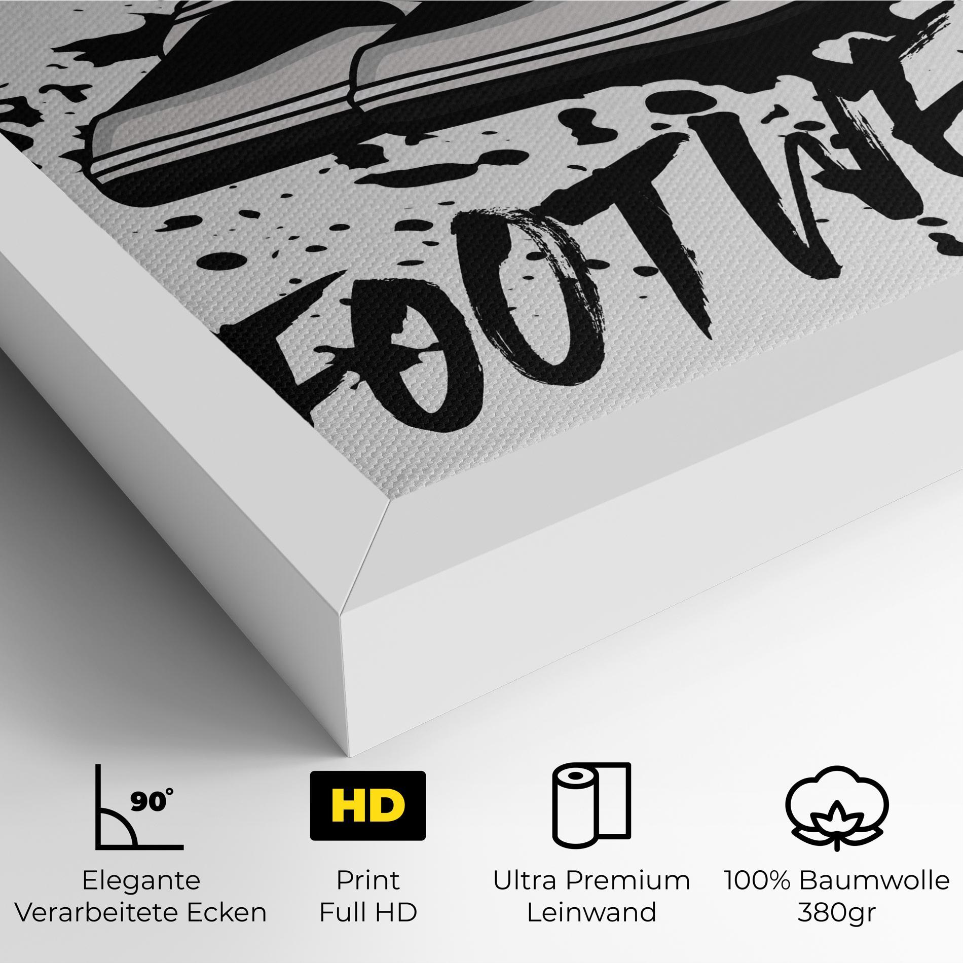 Leinwandbild Black Footwear mockup 4