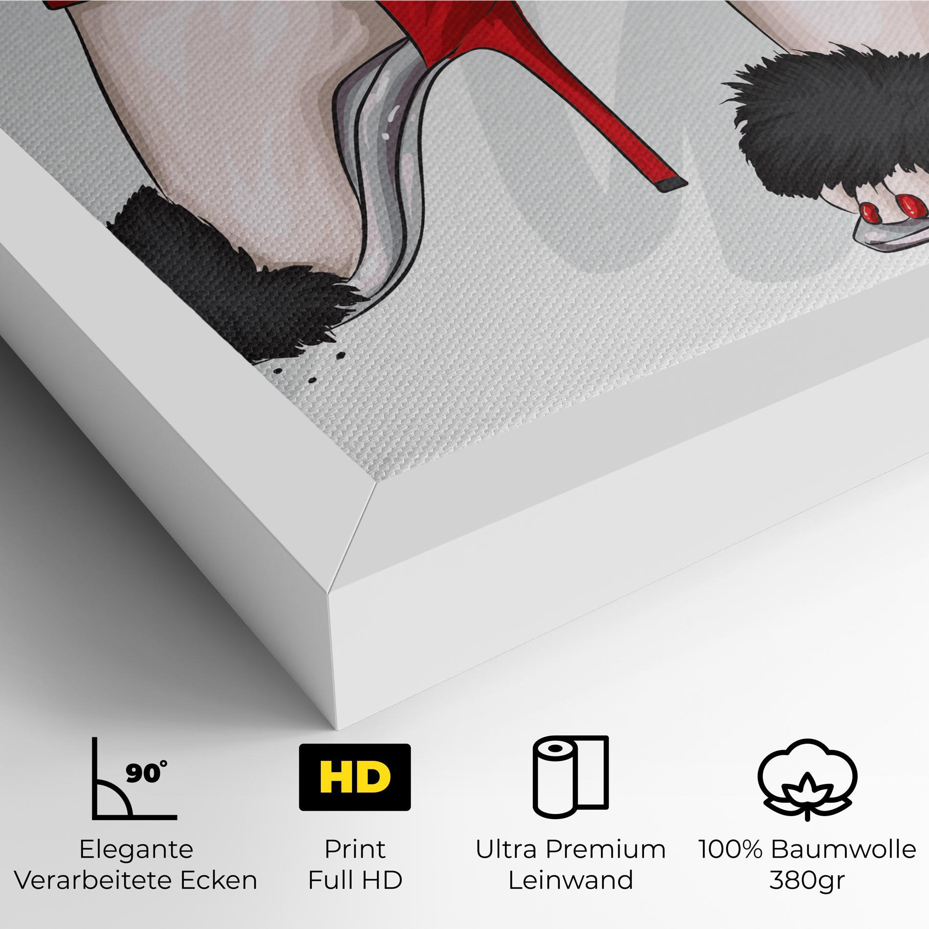 Leinwandbild Black Red Heels mockup 4