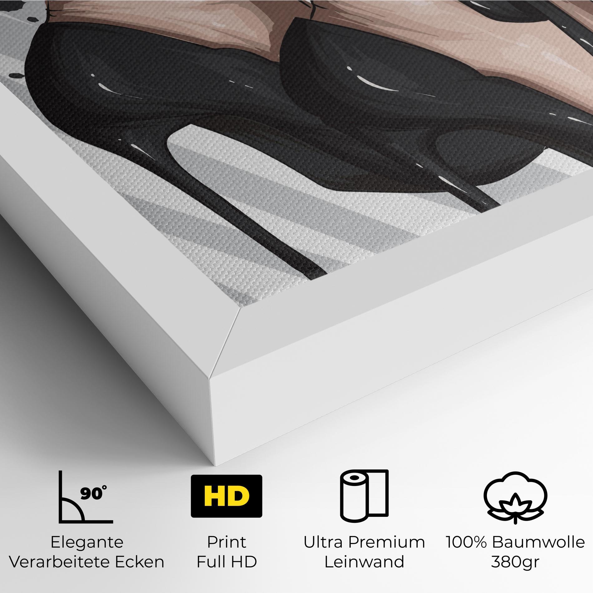 Leinwandbild Black Woman Shoes mockup 4