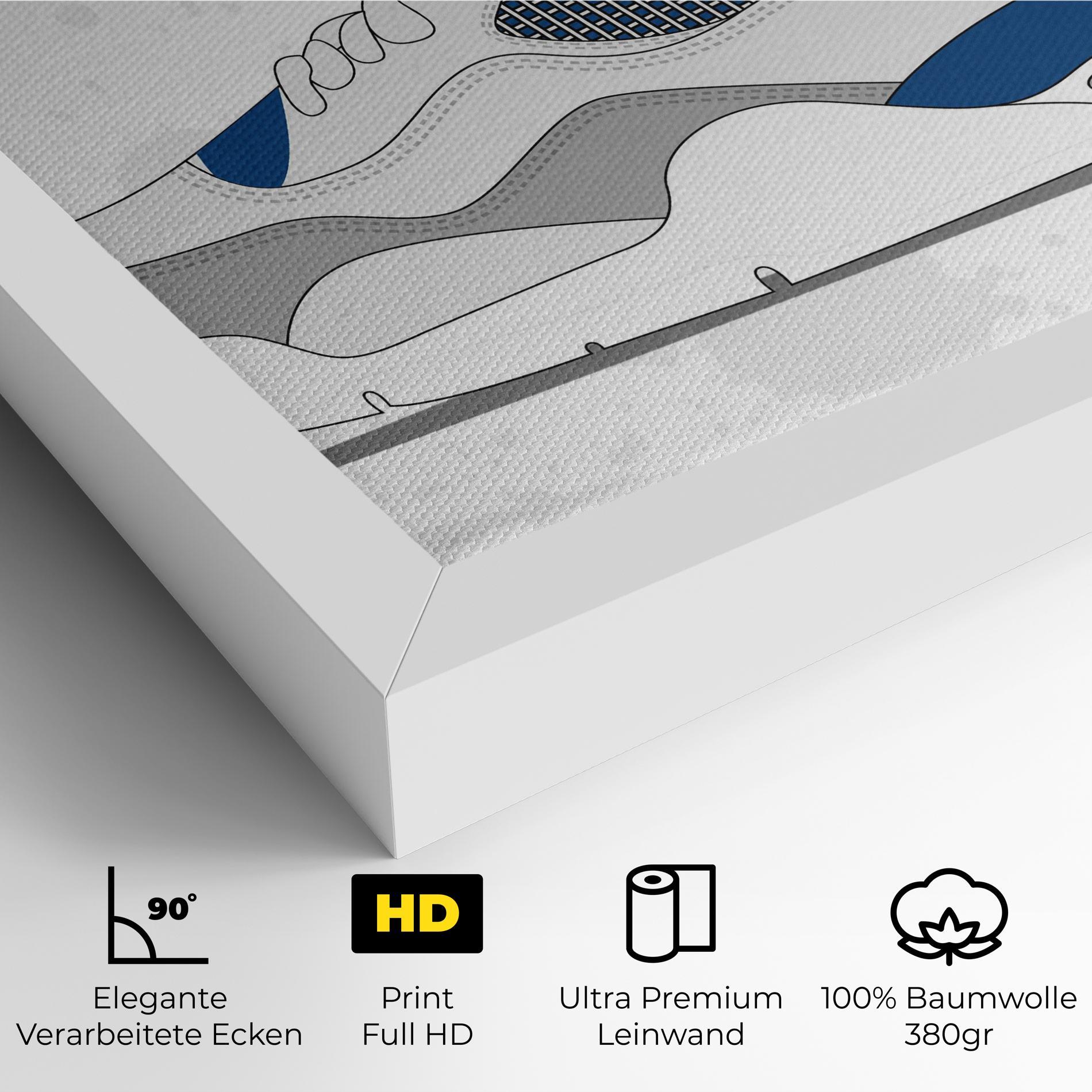 Leinwandbild Blue Grey Sneakers mockup 4