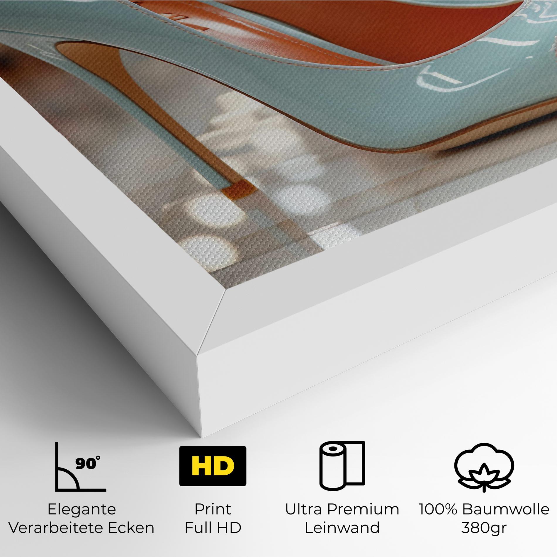 Leinwandbild Light Blue Heels mockup 4