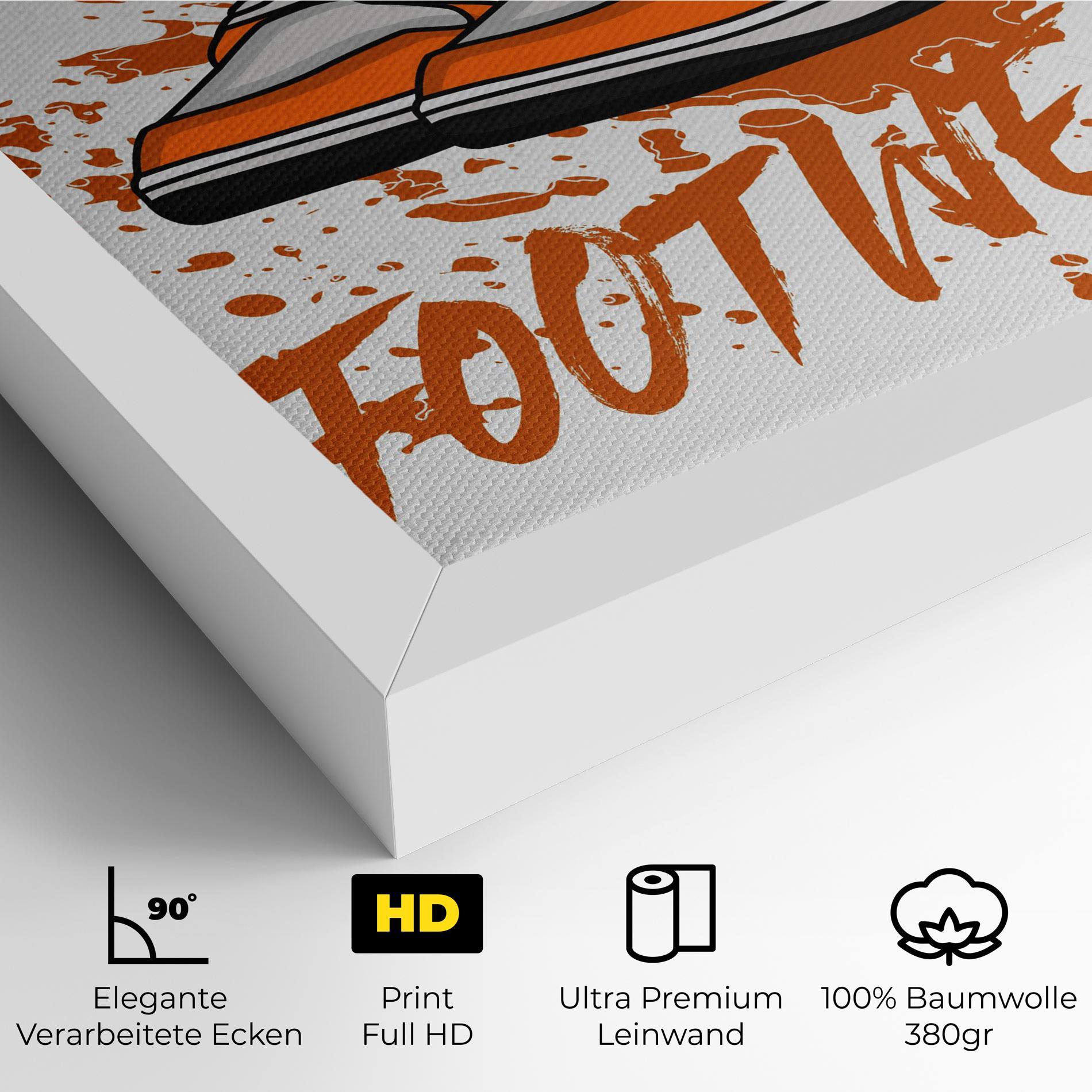 Leinwandbild Orange Footwear mockup 4