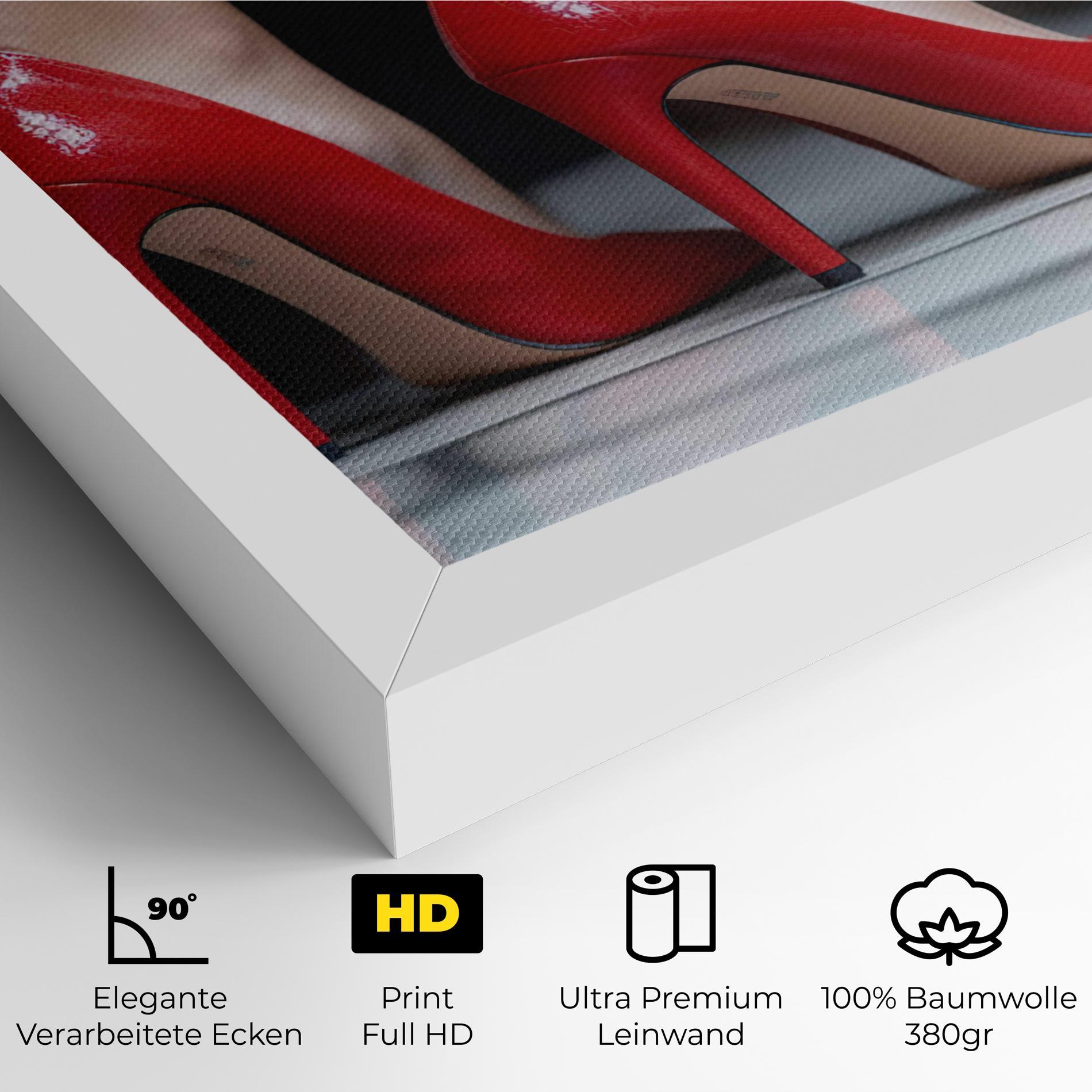 Leinwandbild Sexy Red Heels mockup 4