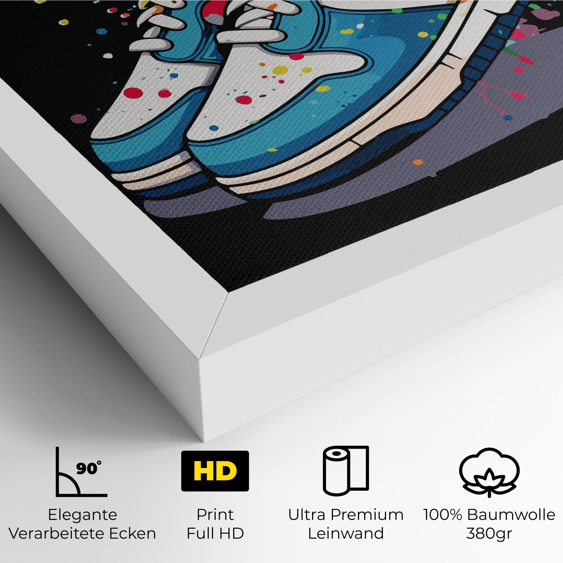 Leinwandbild Shoes Splash Color mockup 4