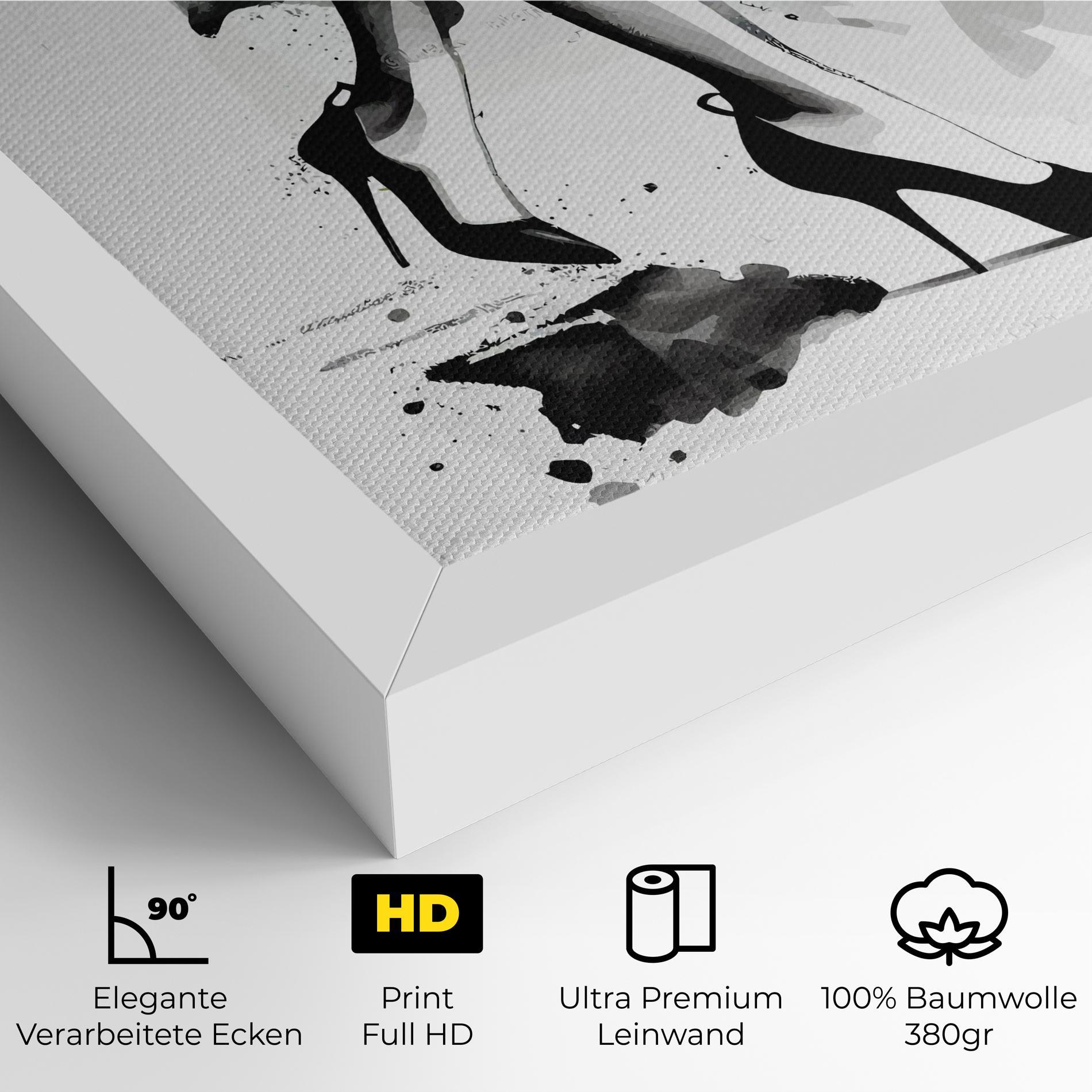 Leinwandbild Watercolor Shoes mockup 4