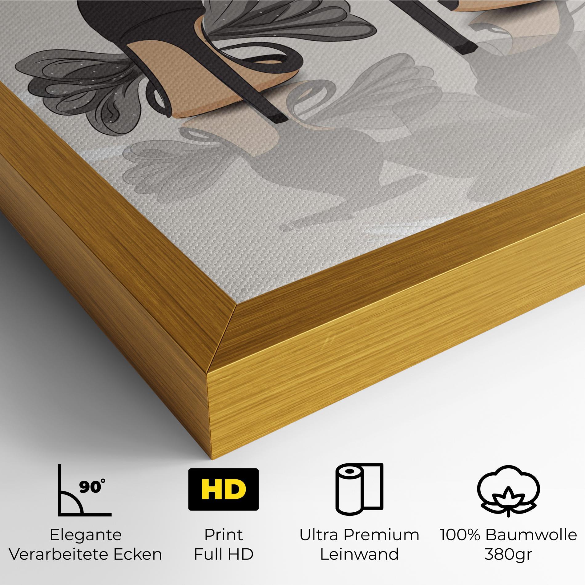 Leinwandbild Black Bow Heels mockup 4