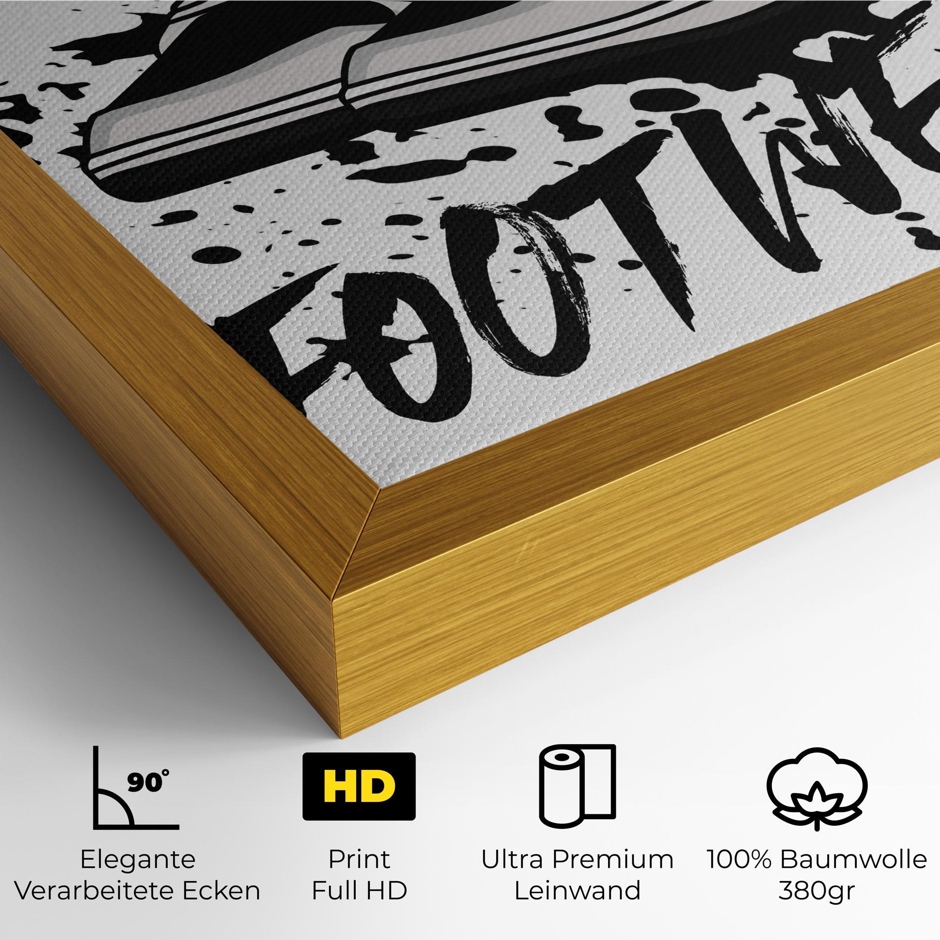 Leinwandbild Black Footwear mockup 4