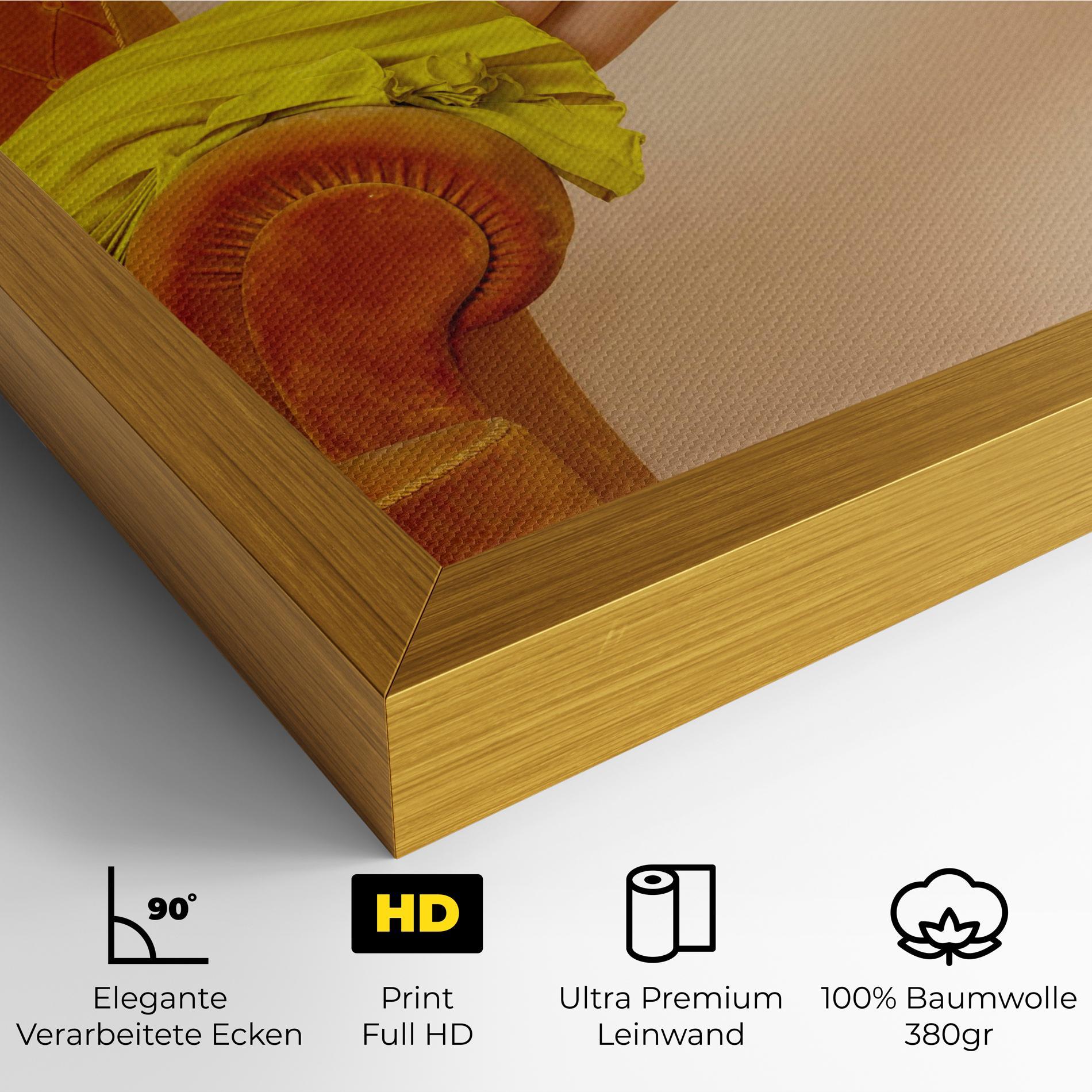 Leinwandbild Black Heals On Cream mockup 4