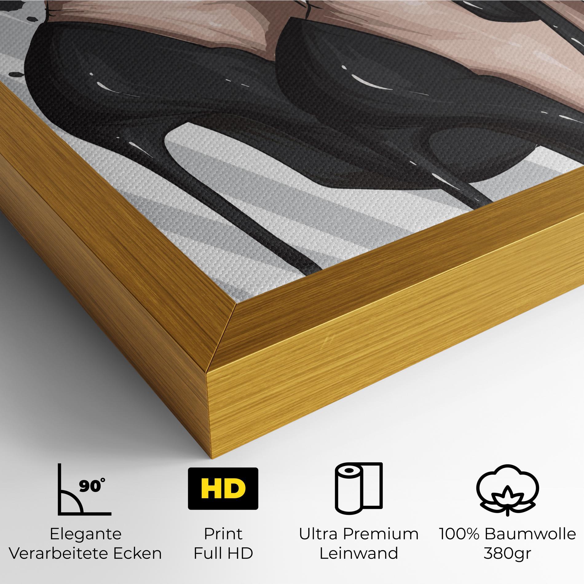 Leinwandbild Black Woman Shoes mockup 4