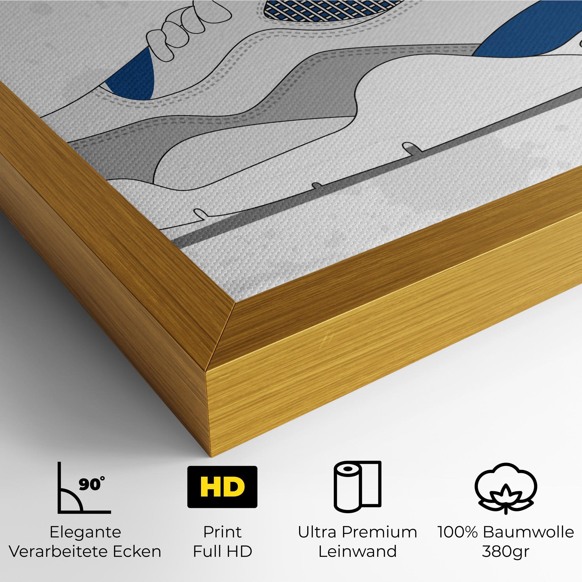 Leinwandbild Blue Grey Sneakers mockup 4