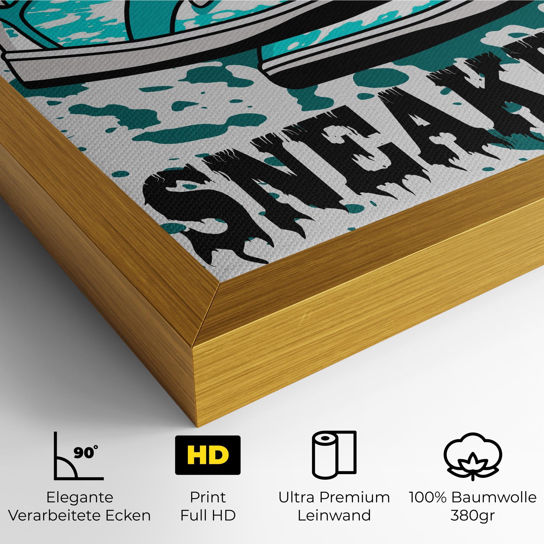 Leinwandbild Light Blue Sneakers mockup 4