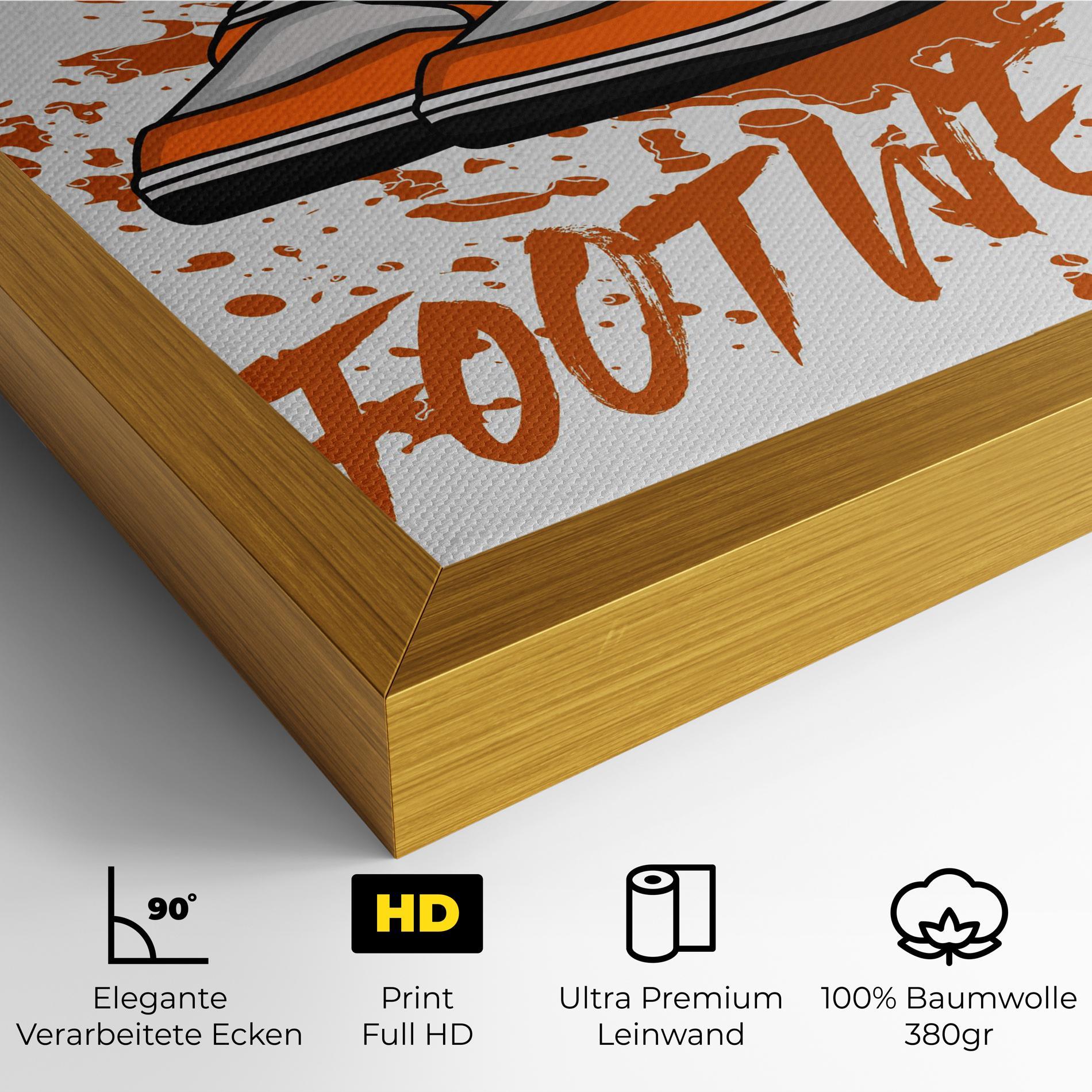 Leinwandbild Orange Footwear mockup 4