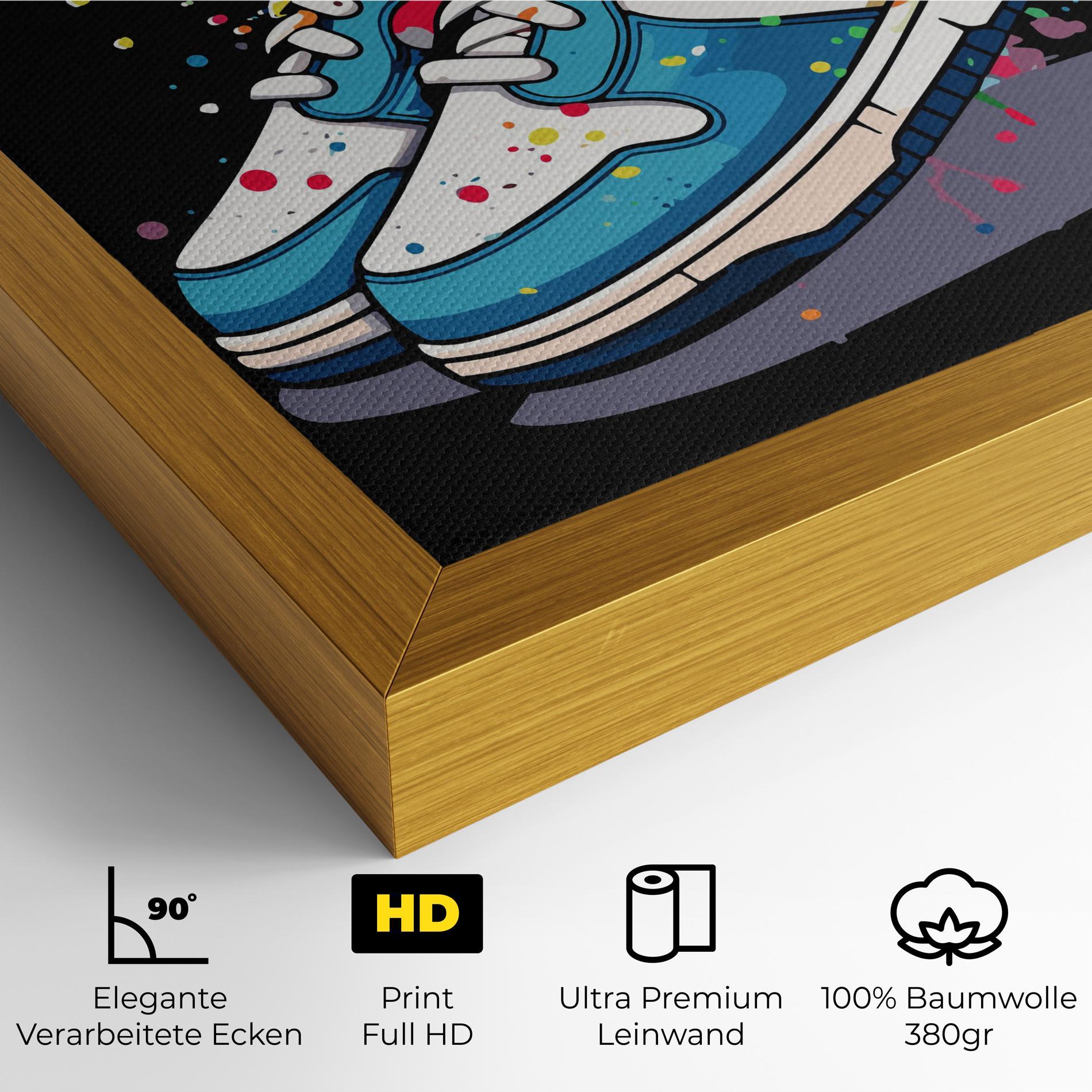 Leinwandbild Shoes Splash Color mockup 4