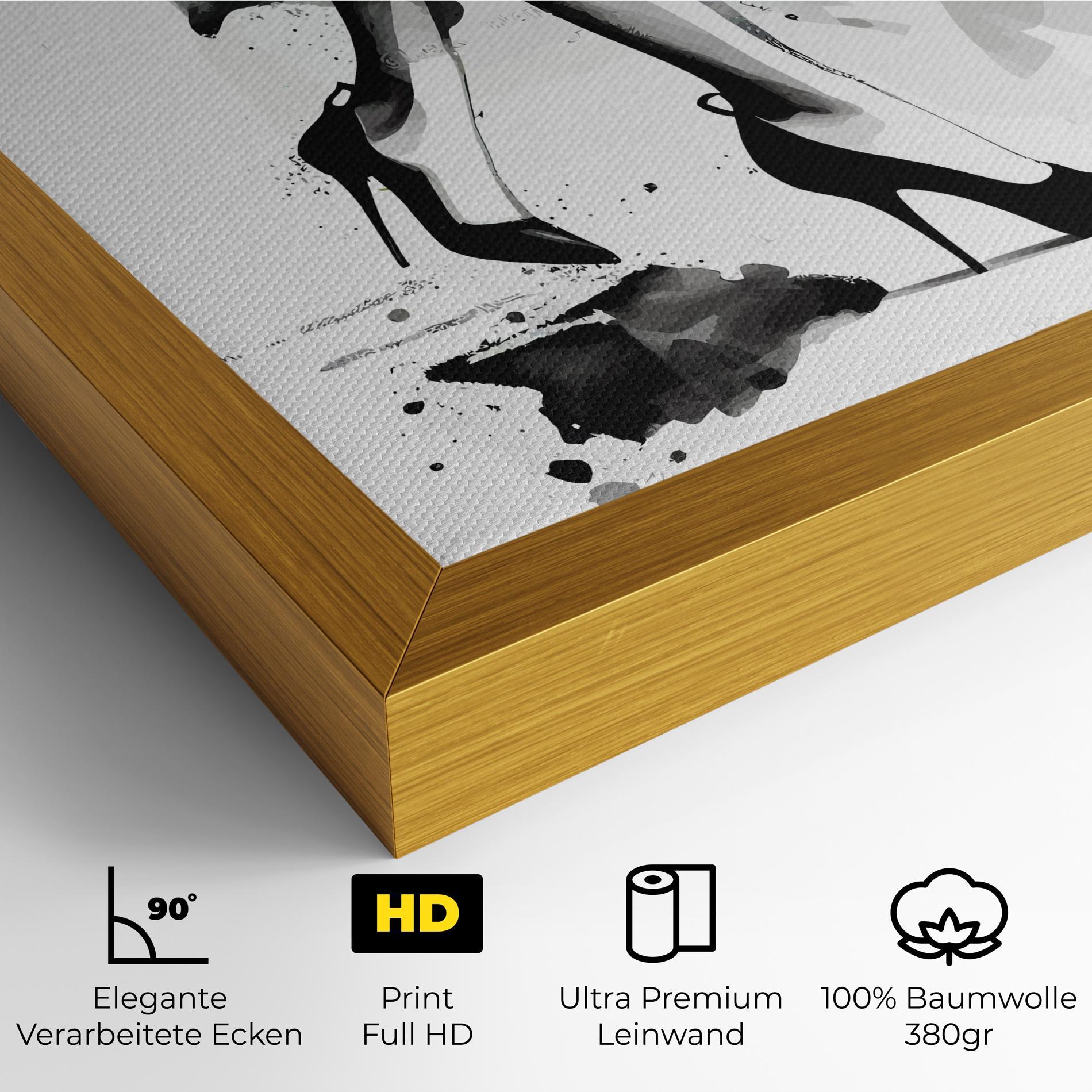 Leinwandbild Watercolor Shoes mockup 4