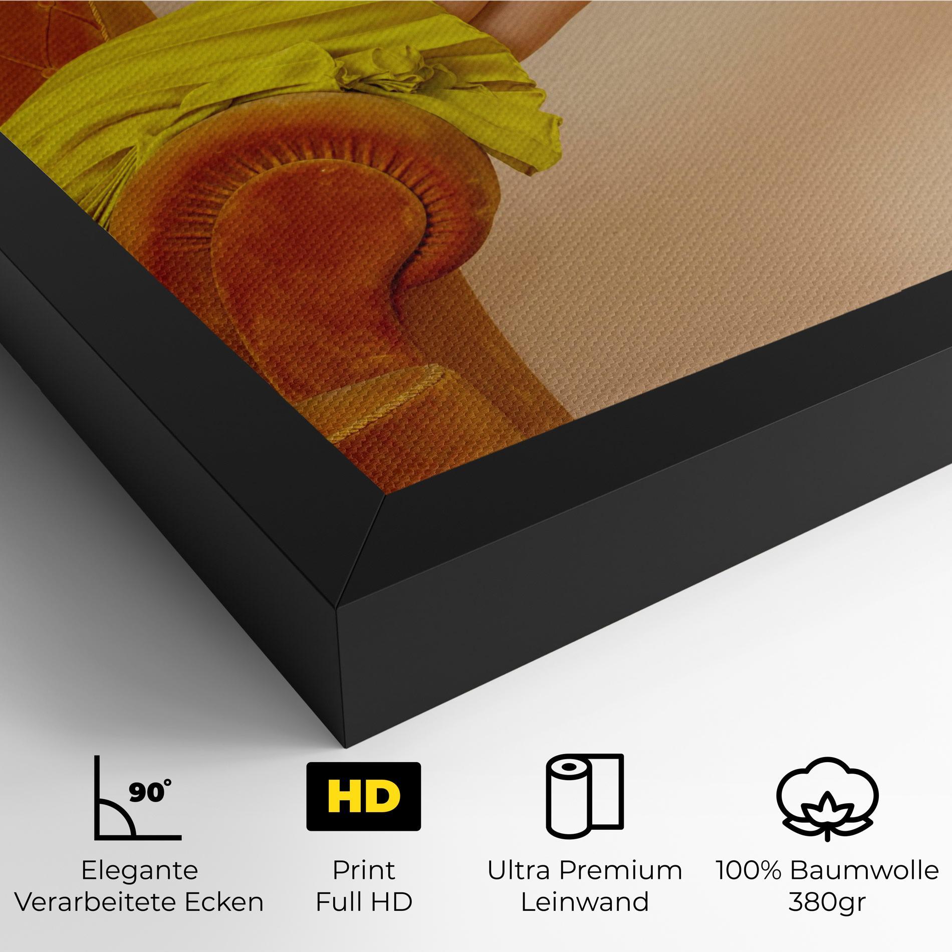 Leinwandbild Black Heals On Cream mockup 4