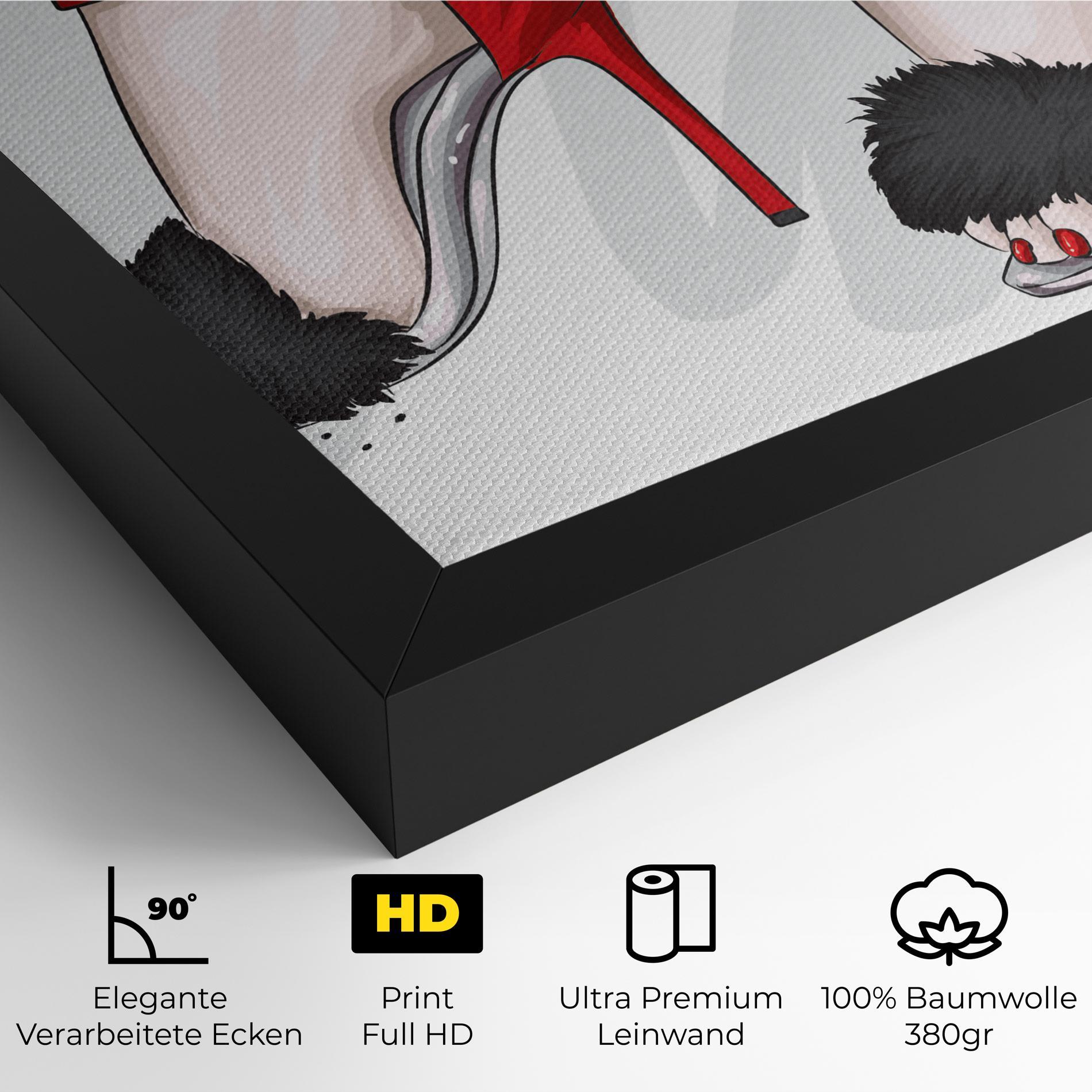 Leinwandbild Black Red Heels mockup 4