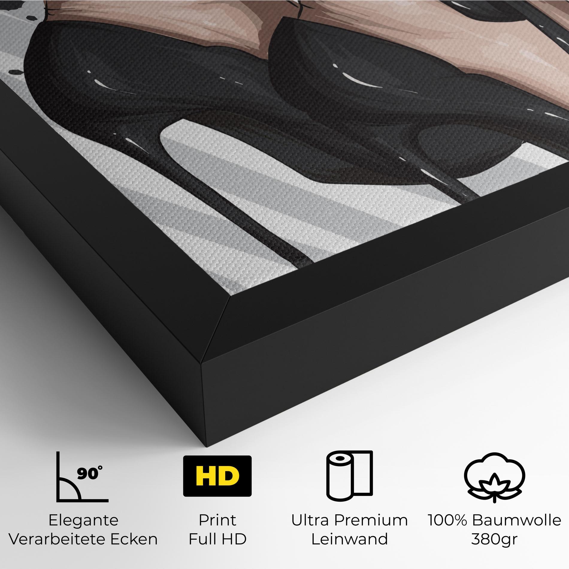 Leinwandbild Black Woman Shoes mockup 4
