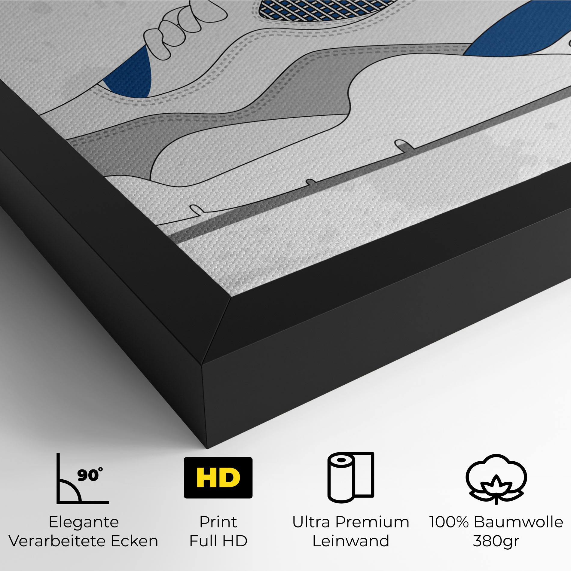 Leinwandbild Blue Grey Sneakers mockup 4