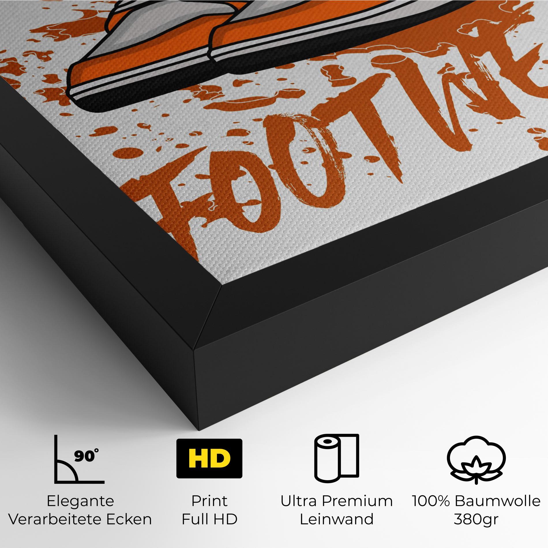 Leinwandbild Orange Footwear mockup 4