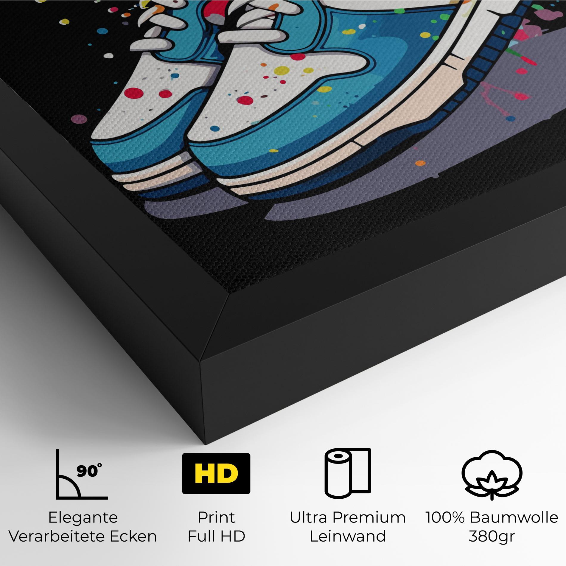 Leinwandbild Shoes Splash Color mockup 4