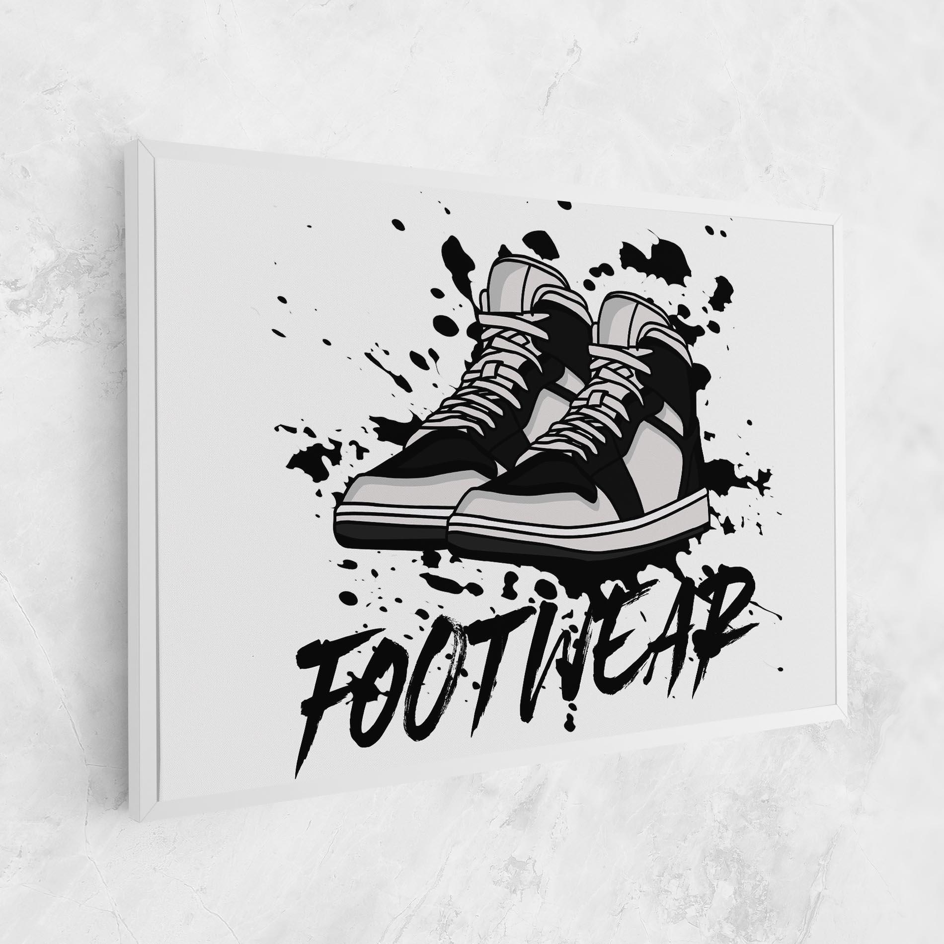 Leinwandbild Black Footwear mockup 1