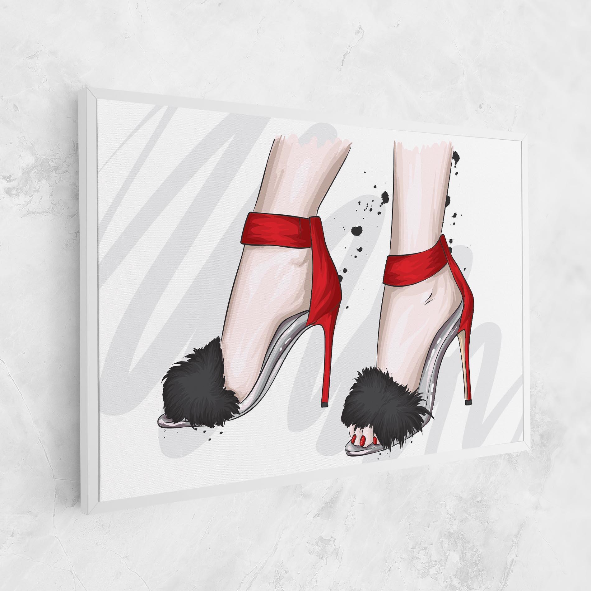 Leinwandbild Black Red Heels mockup 1