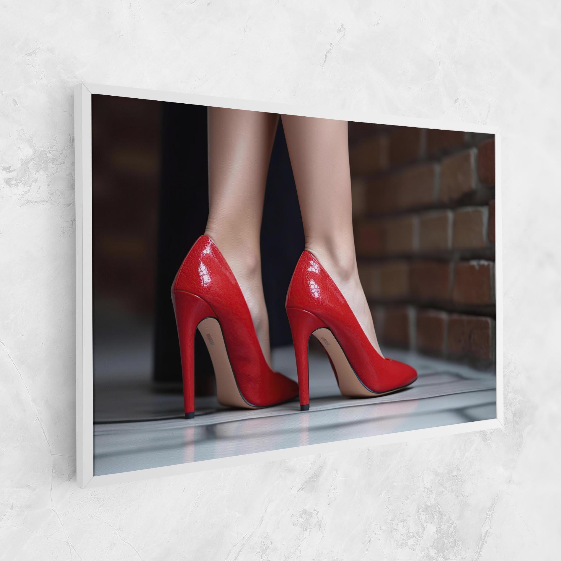 Leinwandbild Sexy Red Heels mockup 1
