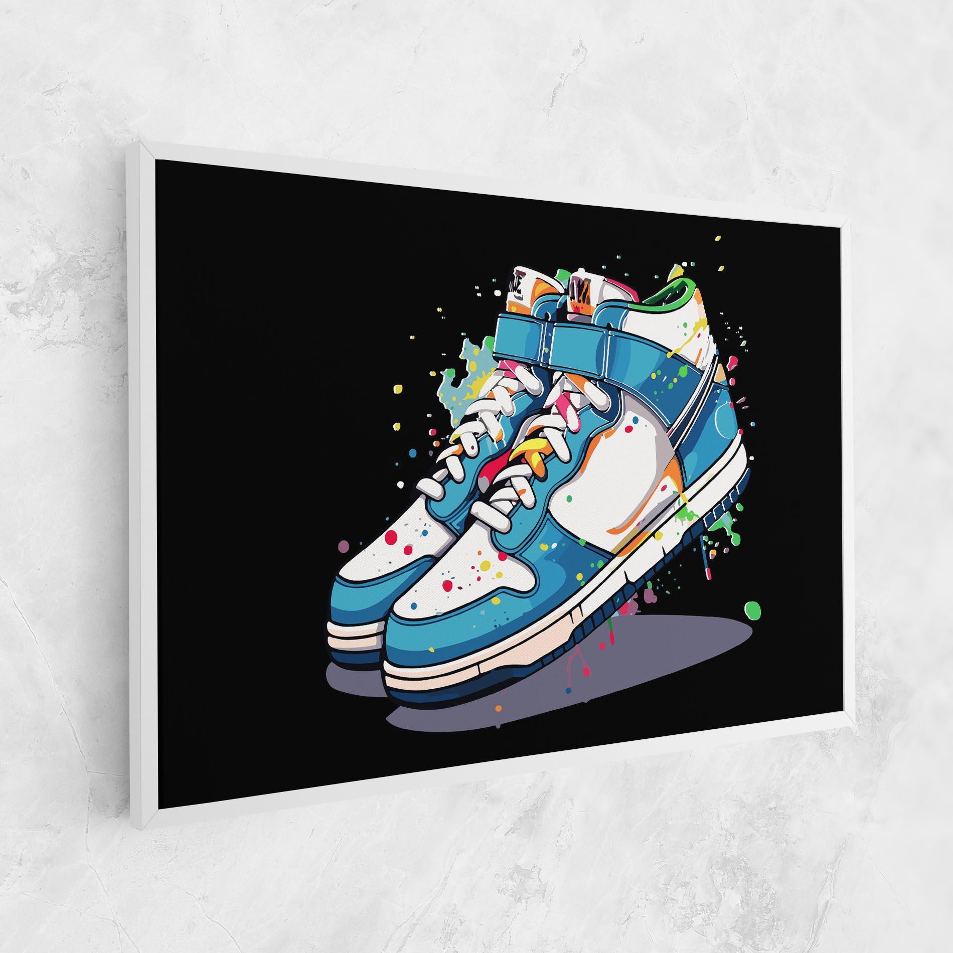 Leinwandbild Shoes Splash Color mockup 1