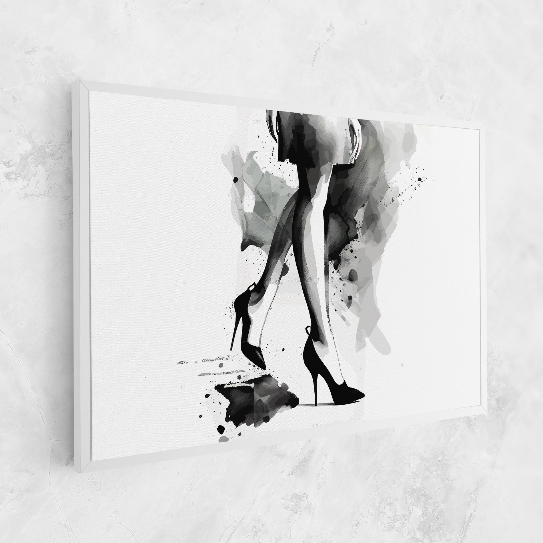 Leinwandbild Watercolor Shoes mockup 1