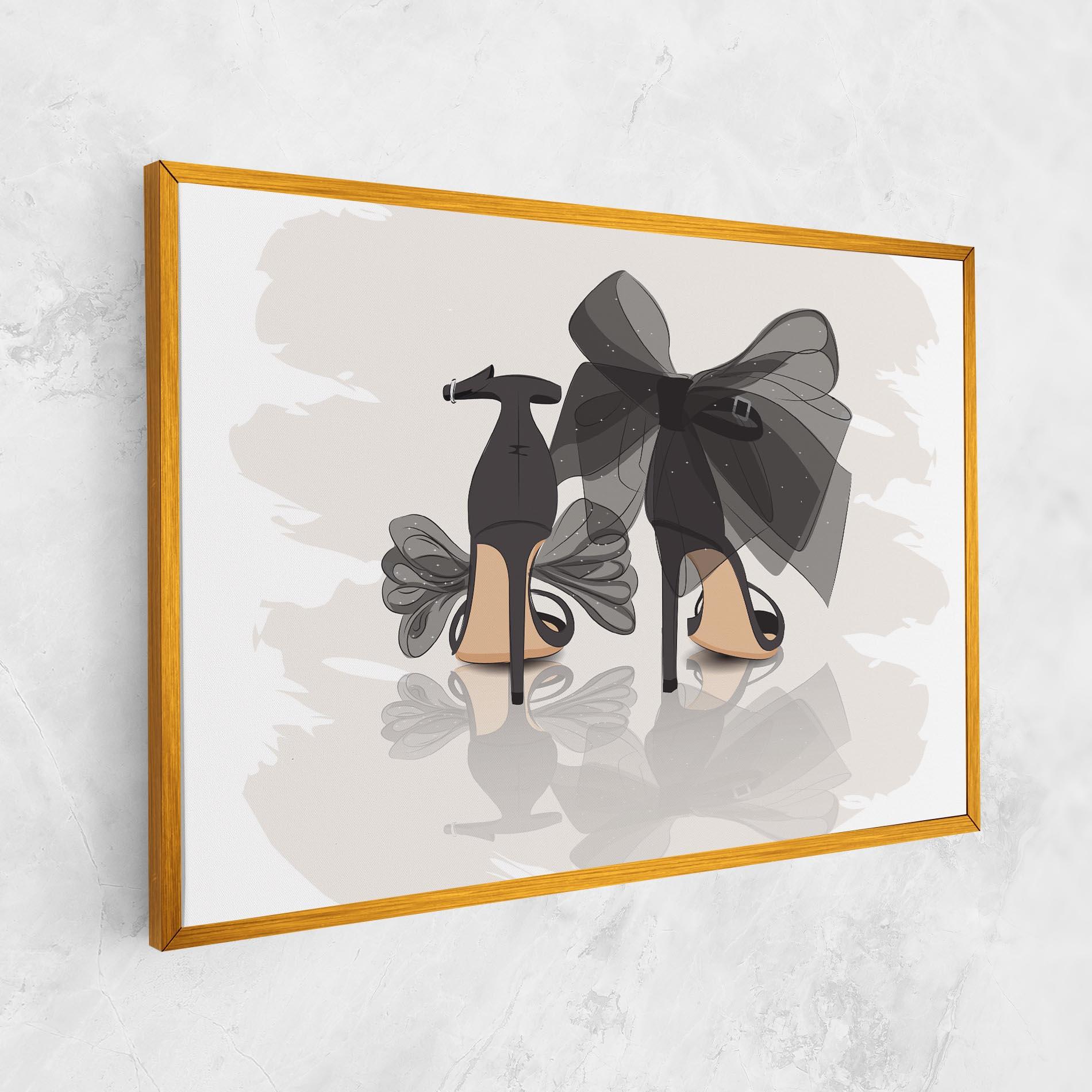 Leinwandbild Black Bow Heels mockup 1