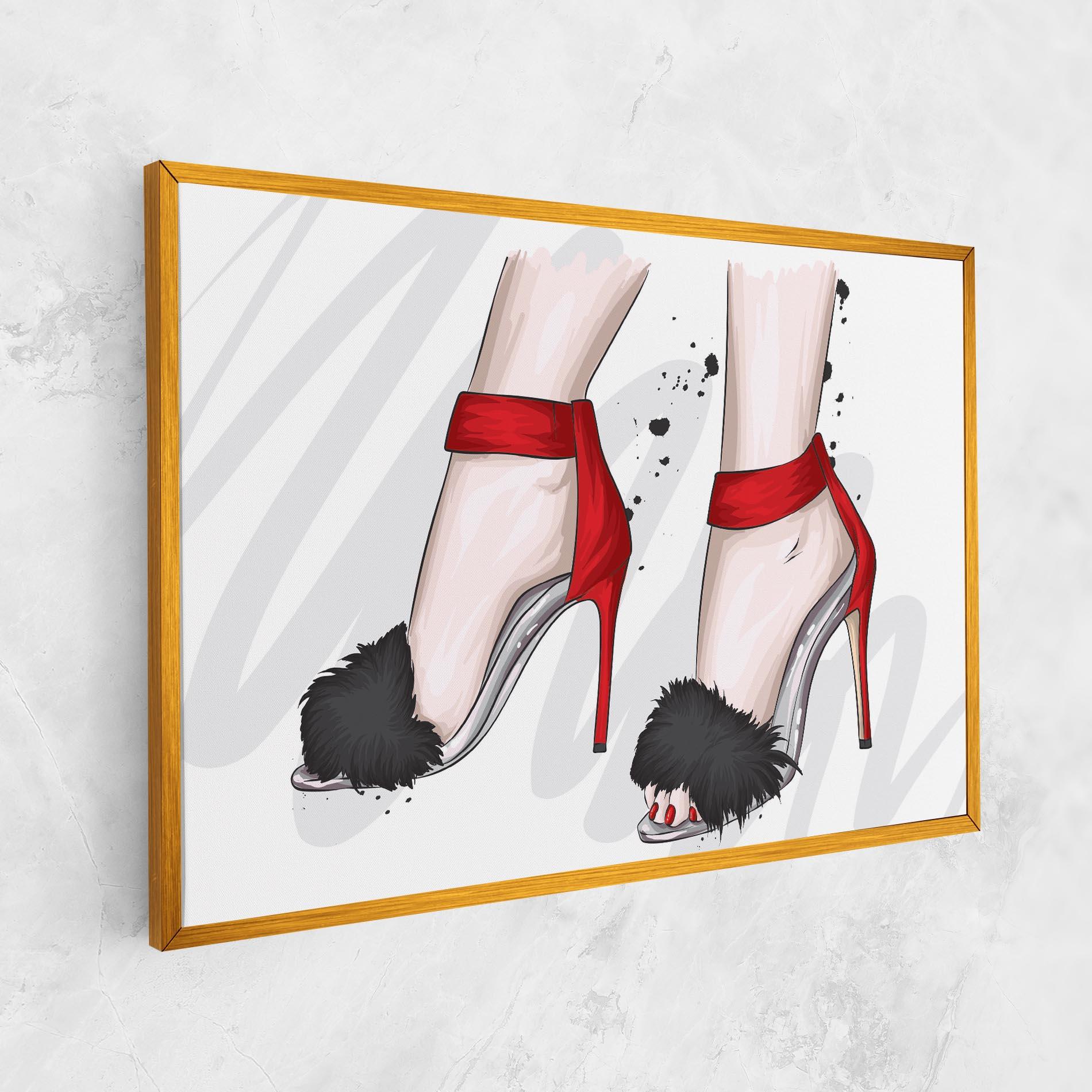 Leinwandbild Black Red Heels mockup 1