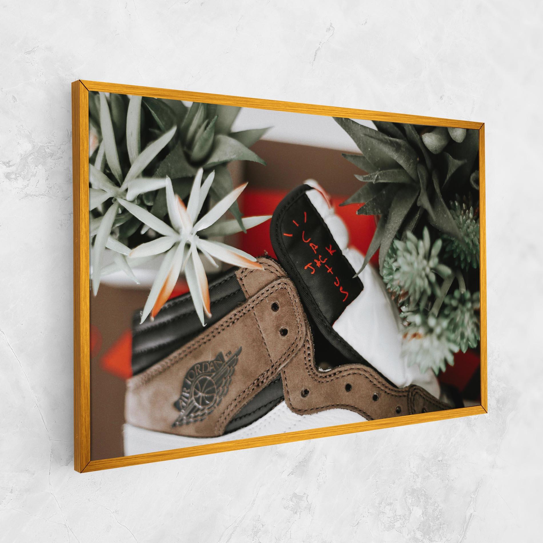 Leinwandbild Brown Air Jordan mockup 1