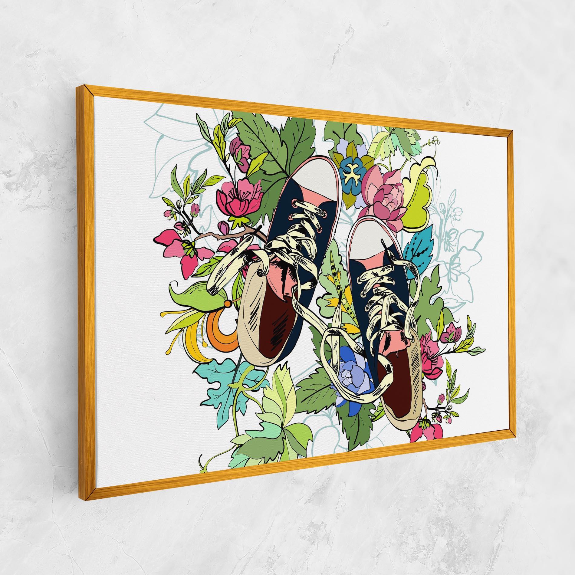 Leinwandbild Flower Shoes mockup 1