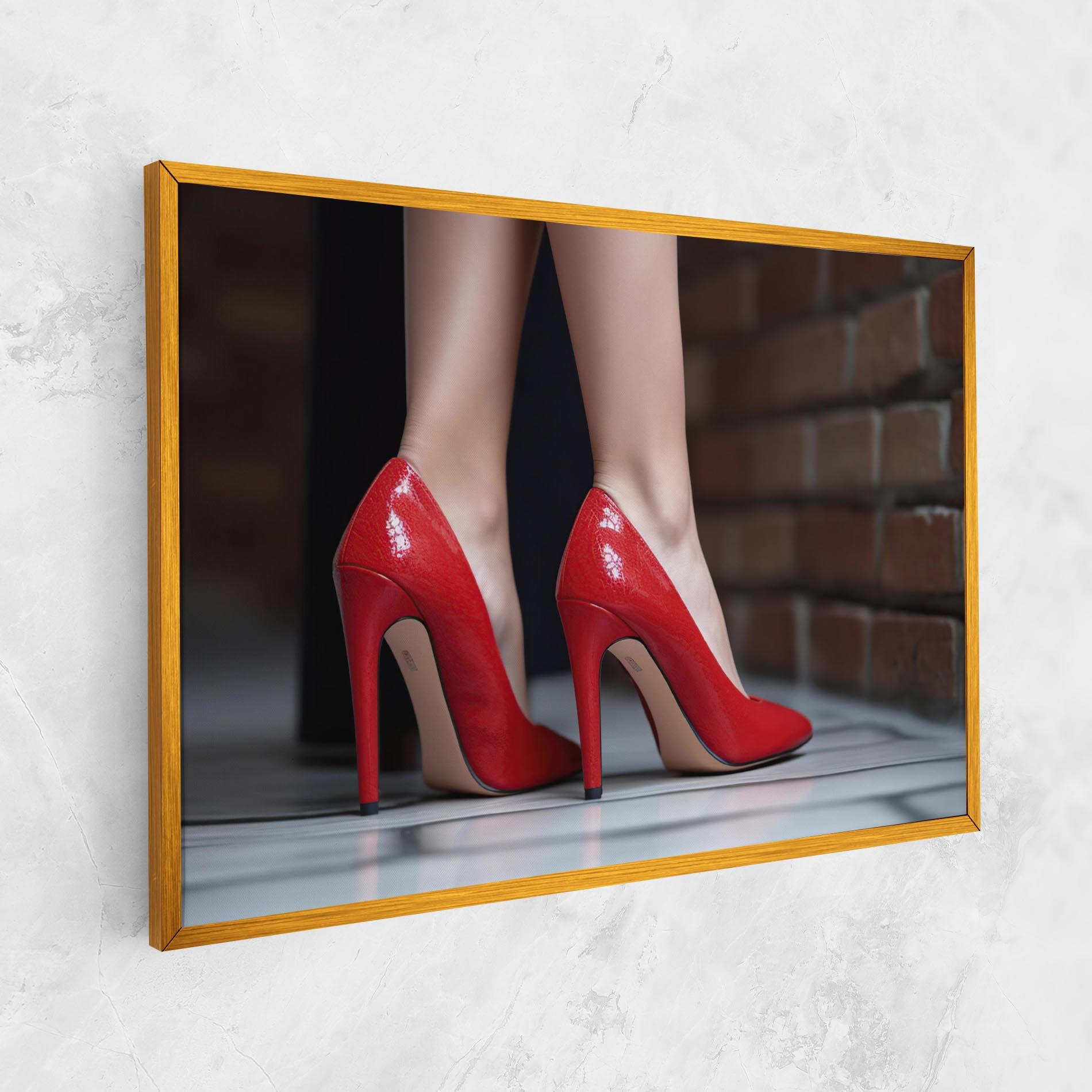 Leinwandbild Sexy Red Heels mockup 1