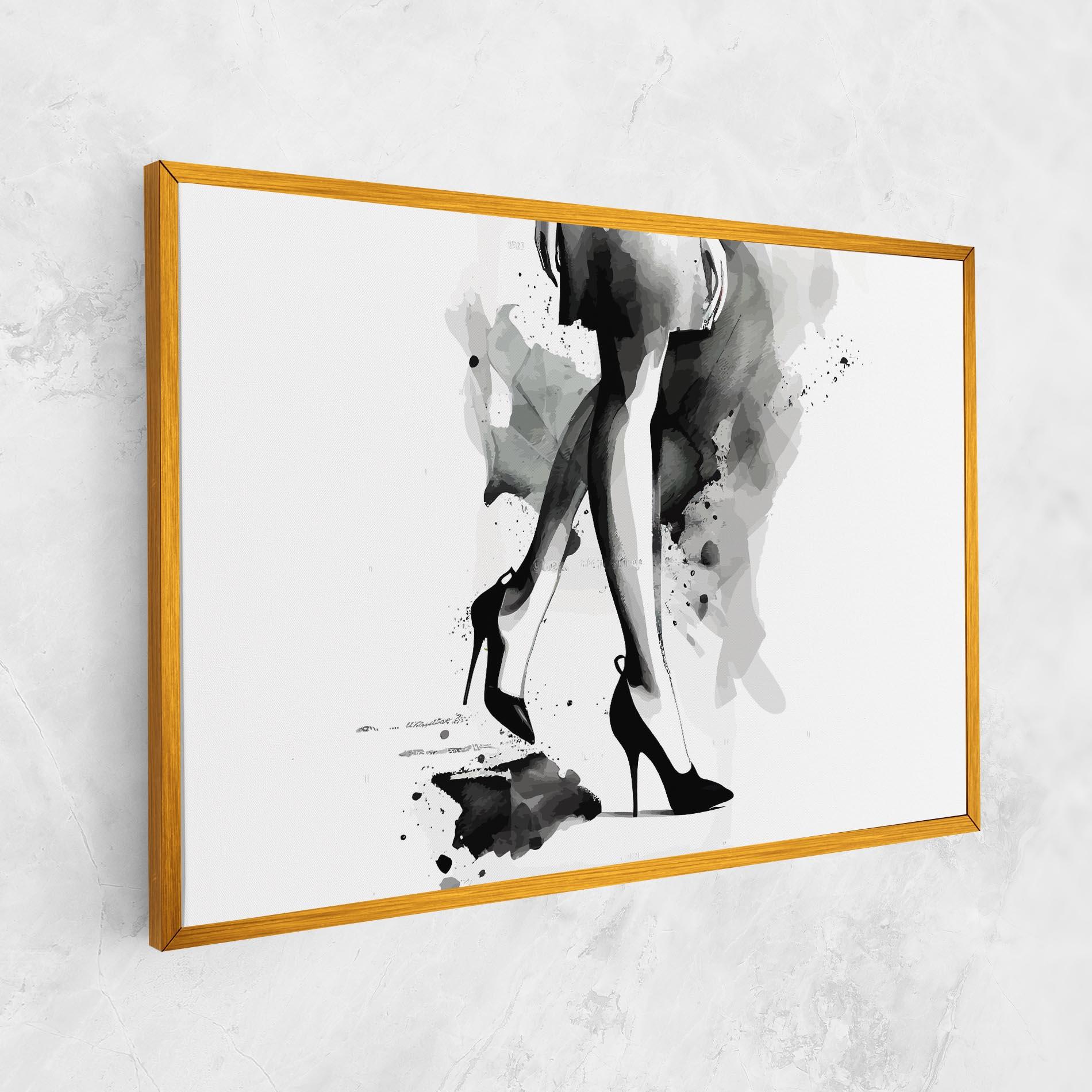 Leinwandbild Watercolor Shoes mockup 1