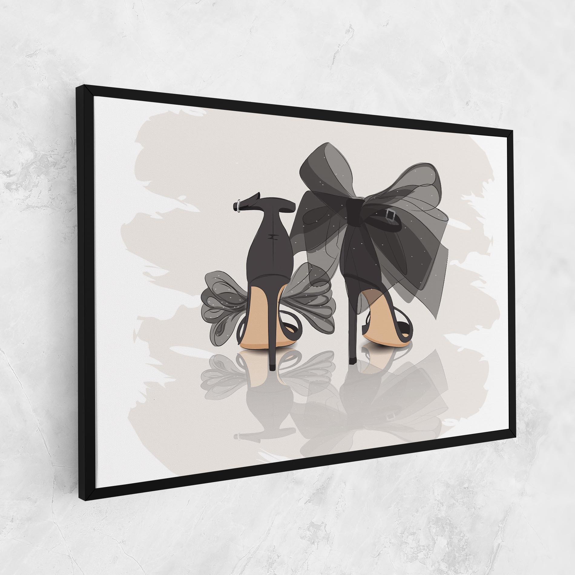 Leinwandbild Black Bow Heels mockup 1