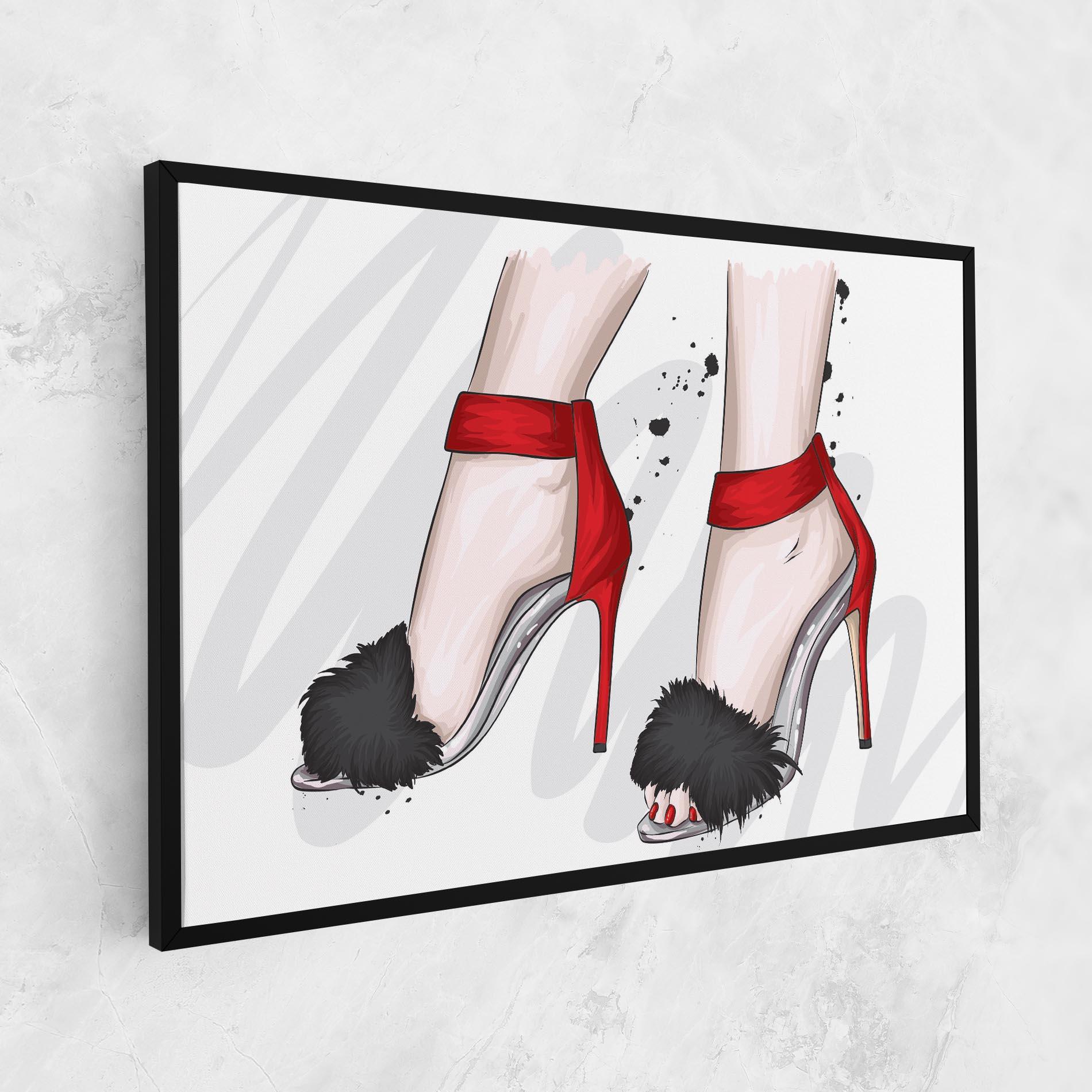 Leinwandbild Black Red Heels mockup 1