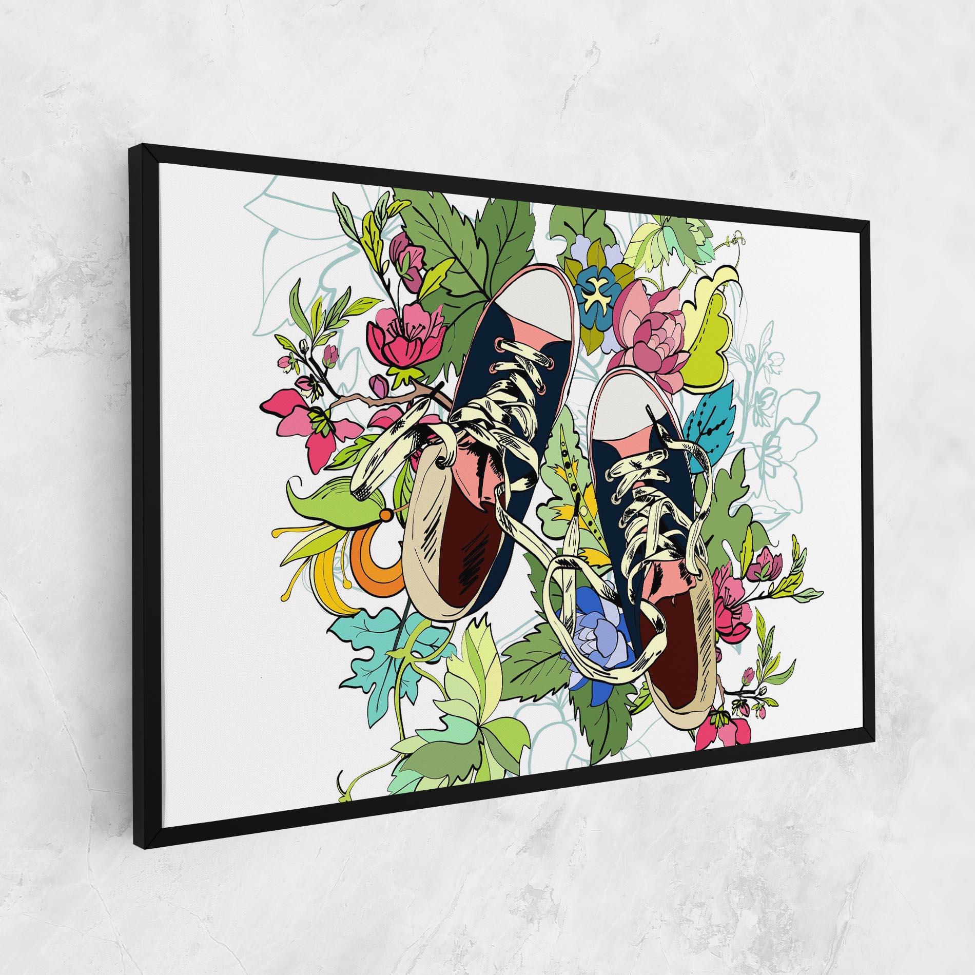 Leinwandbild Flower Shoes mockup 1