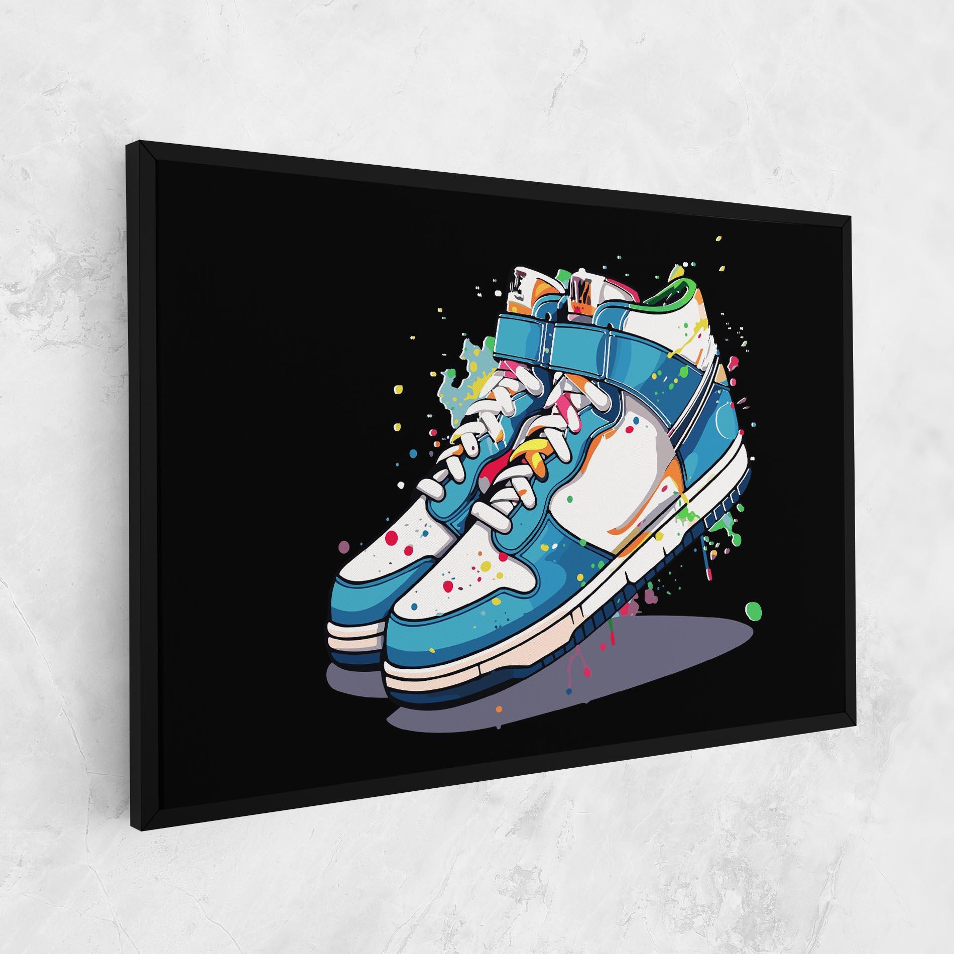 Leinwandbild Shoes Splash Color mockup 1