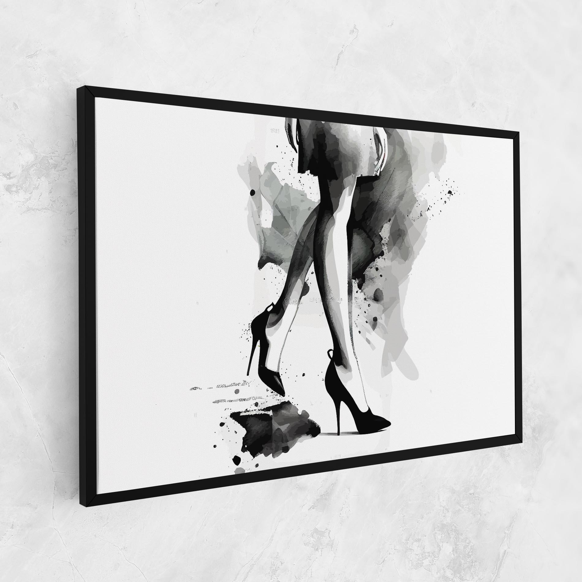 Leinwandbild Watercolor Shoes mockup 1