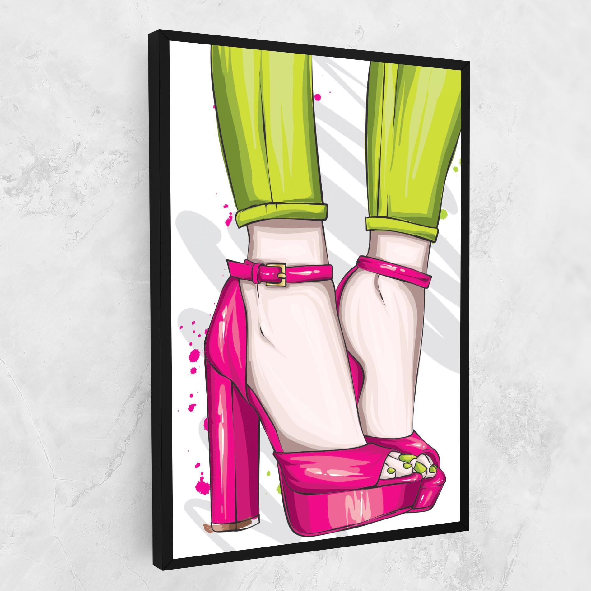 Leinwandbild Green Nails mockup 1