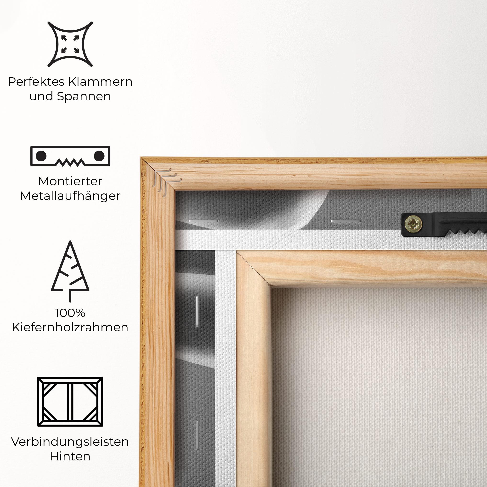 Leinwandbild Black Shoes On Grey mockup 5