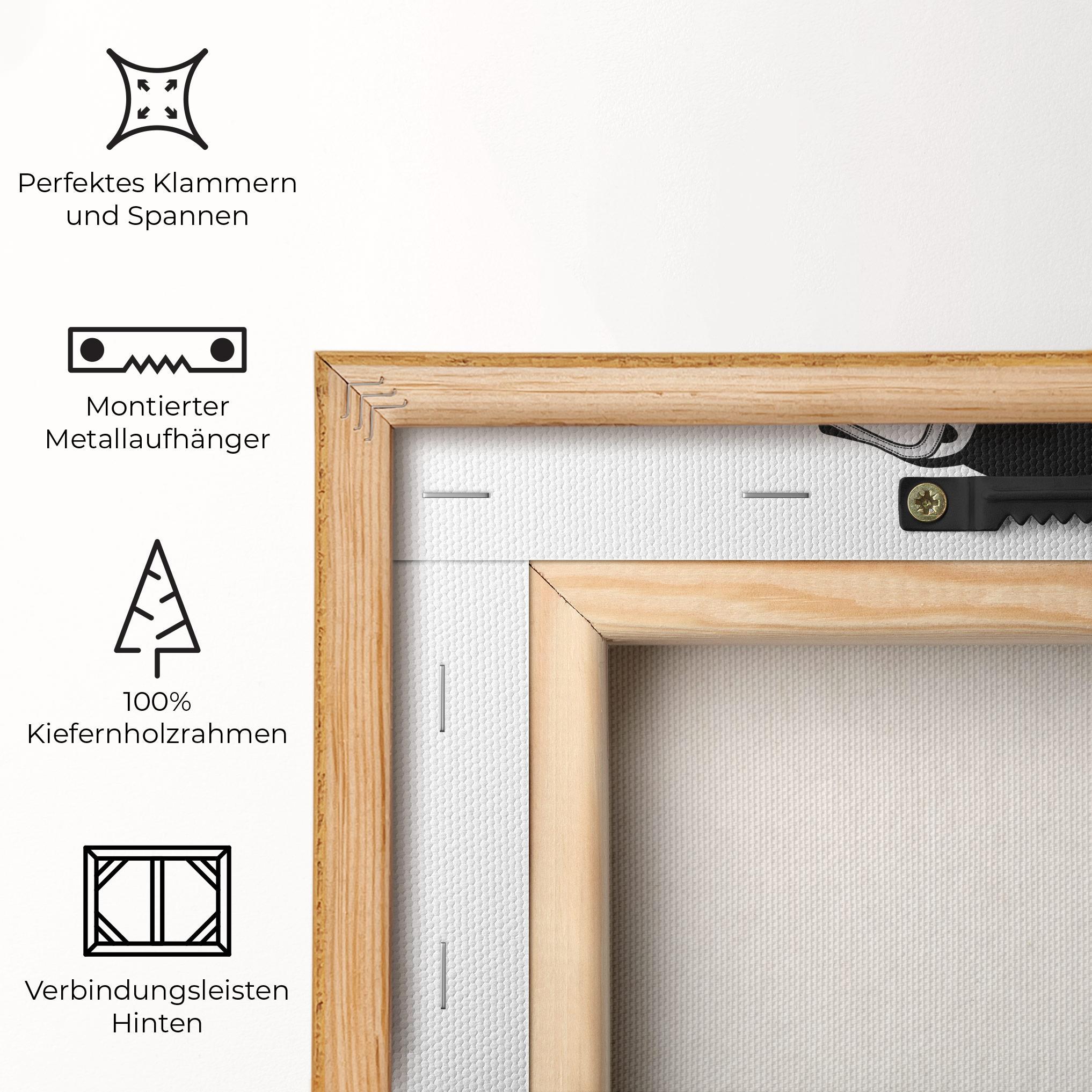 Leinwandbild Black White Shoes mockup 5